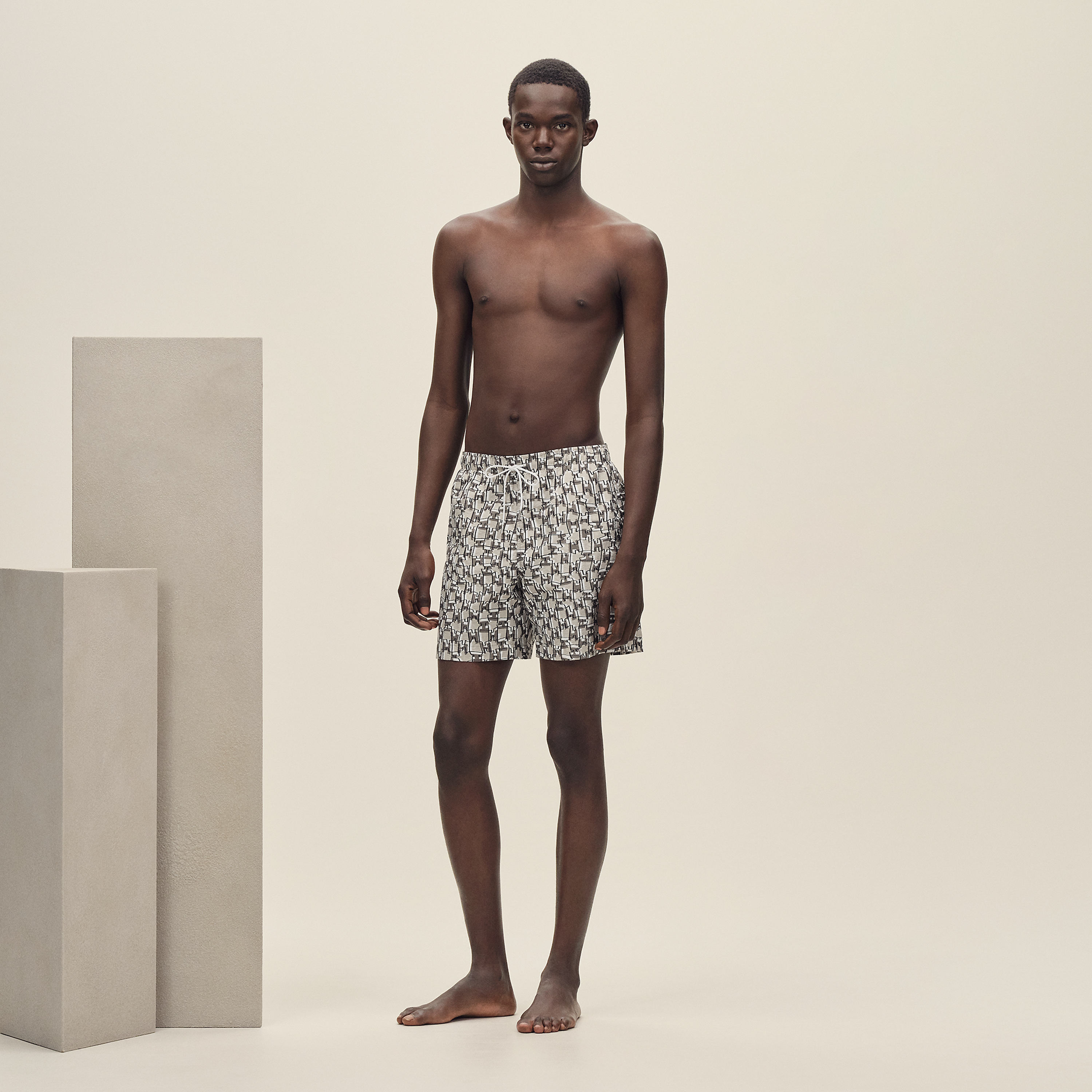 "H Cut Remix" swim trunks