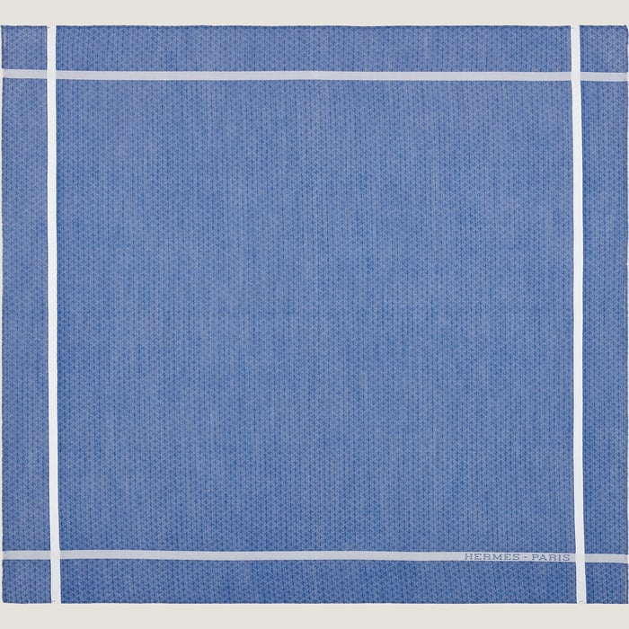Bleu Jacquard d'H Handkerchief