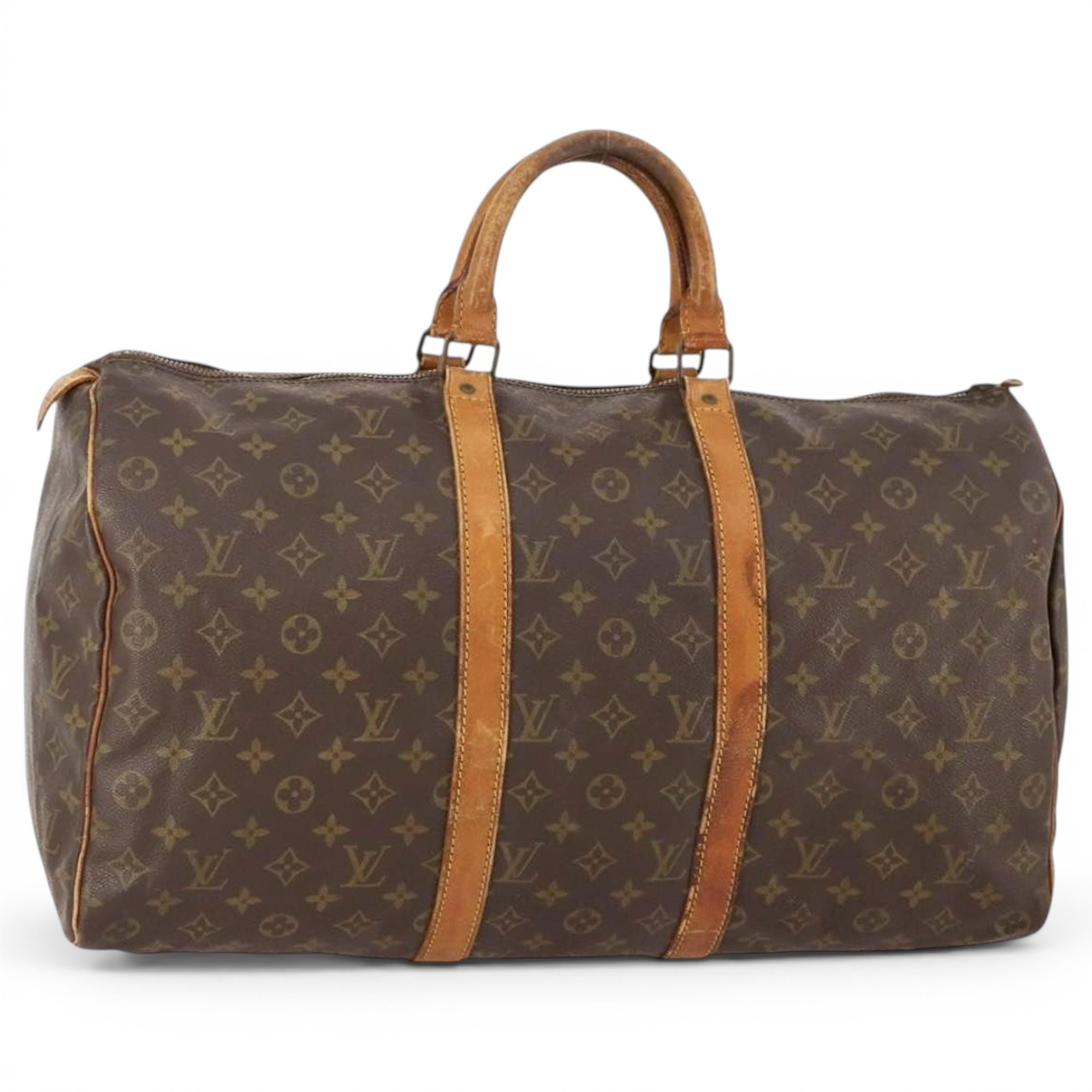 Keepall leather travel bag