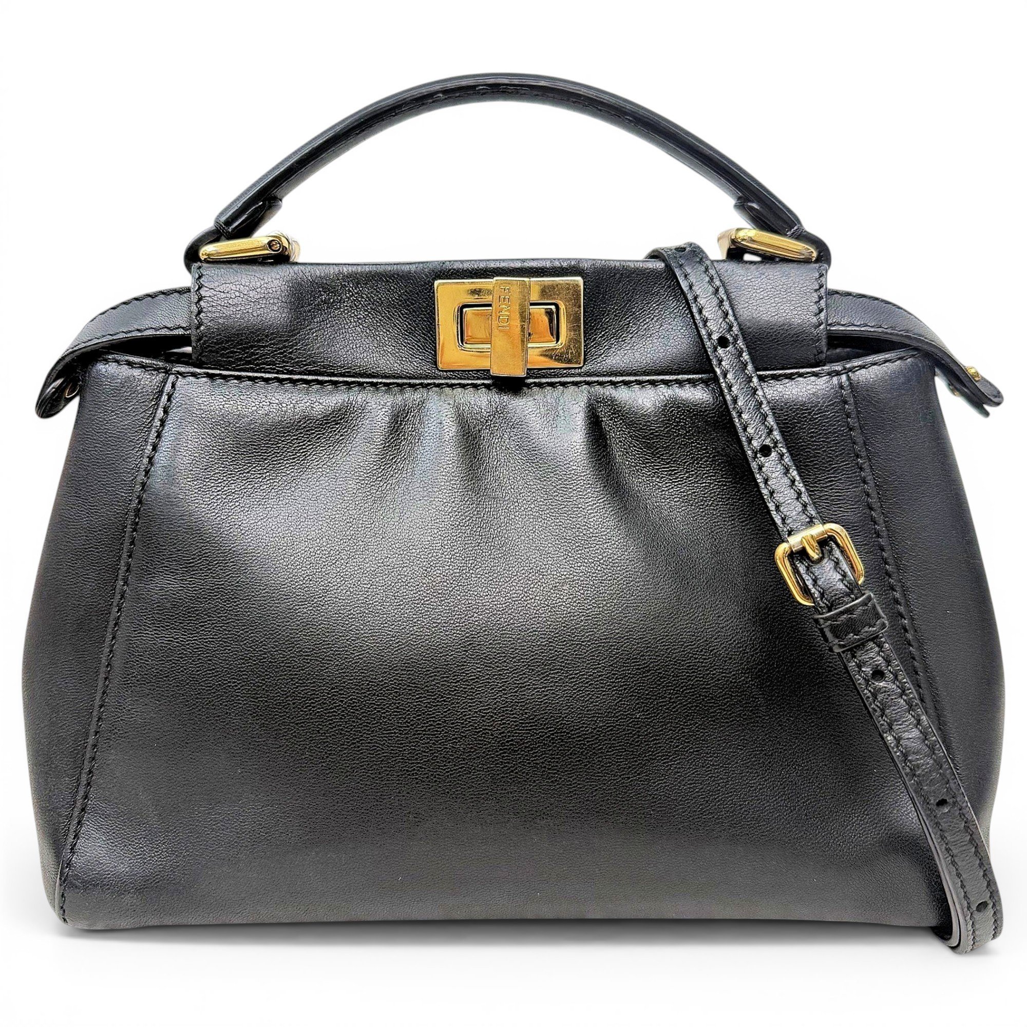 Peekaboo leather handbag