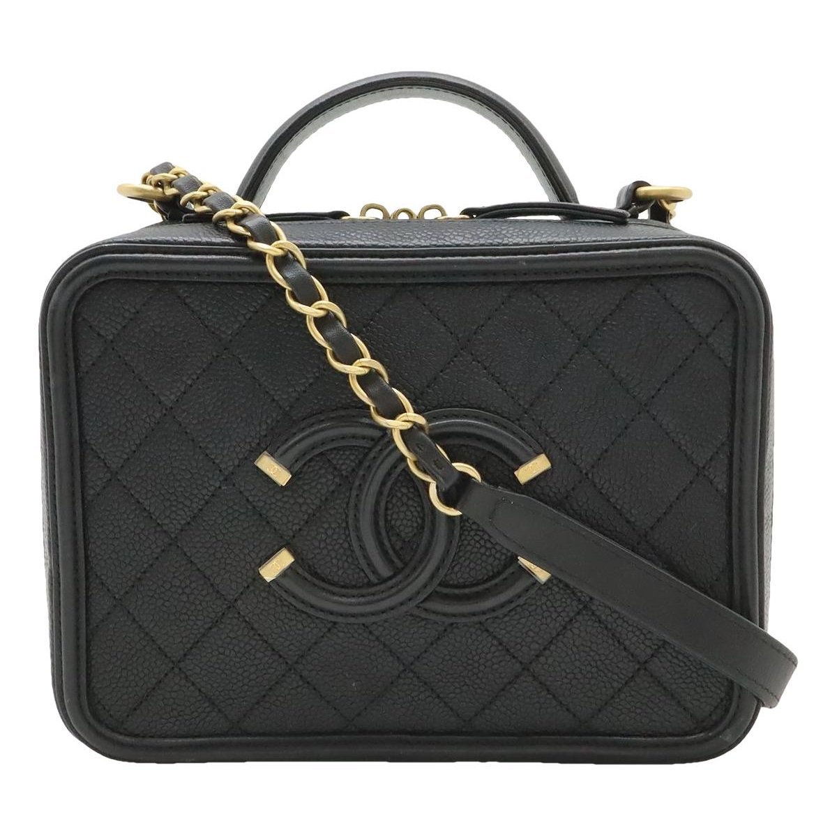 Leather vanity case