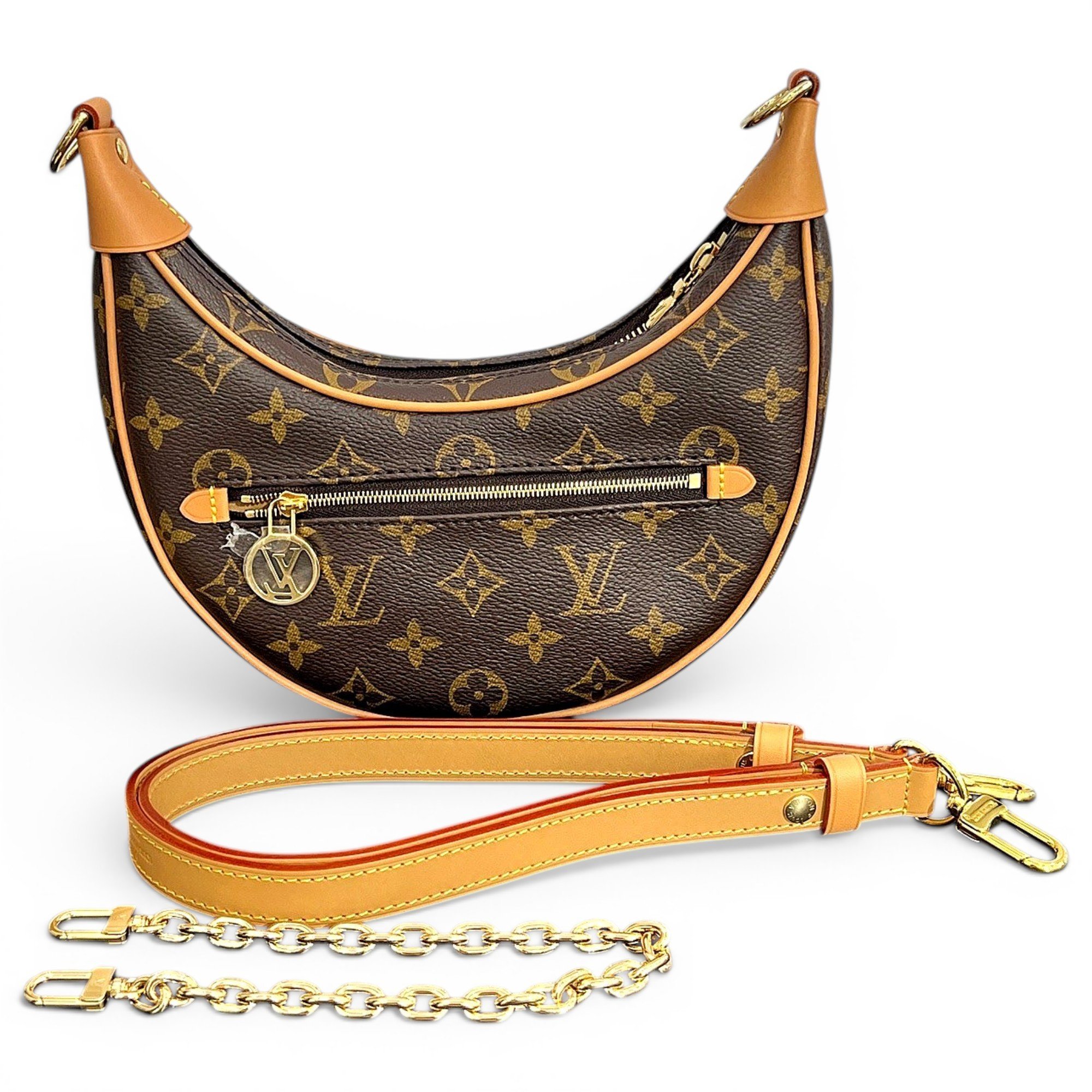 Loop leather handbag