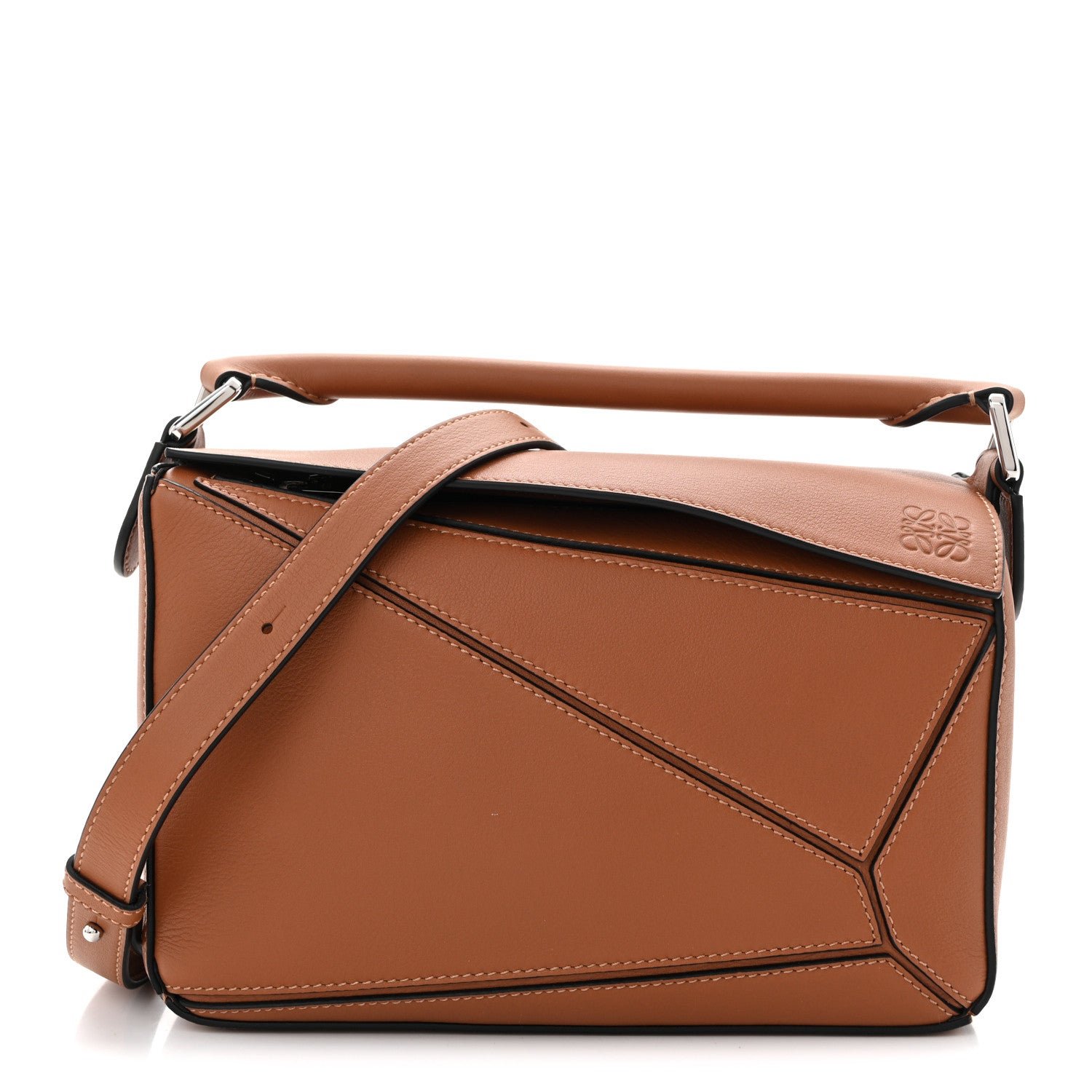 Loewe Calfskin Small Puzzle Bag Tan