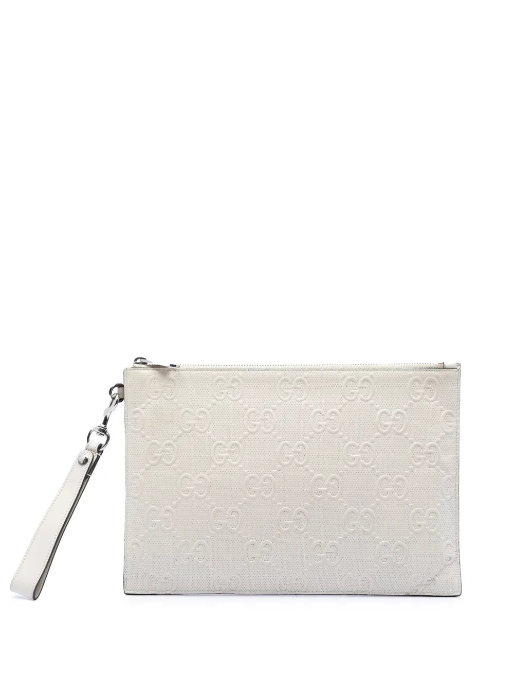 2000-2015 GG Embossed Perforated Calfskin Wristlet clutch bag