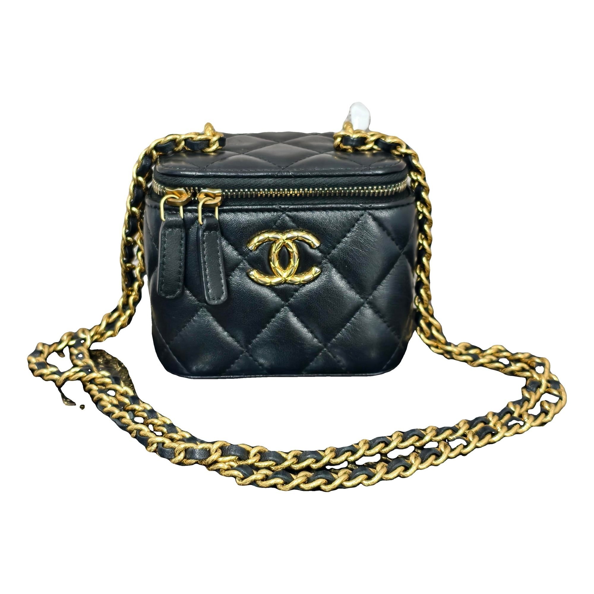 Trendy CC Vanity leather crossbody bag