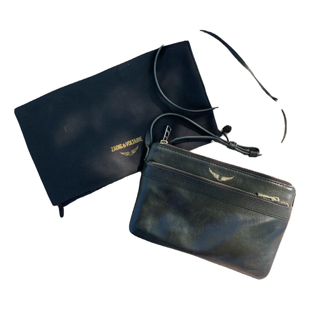 Leather clutch bag