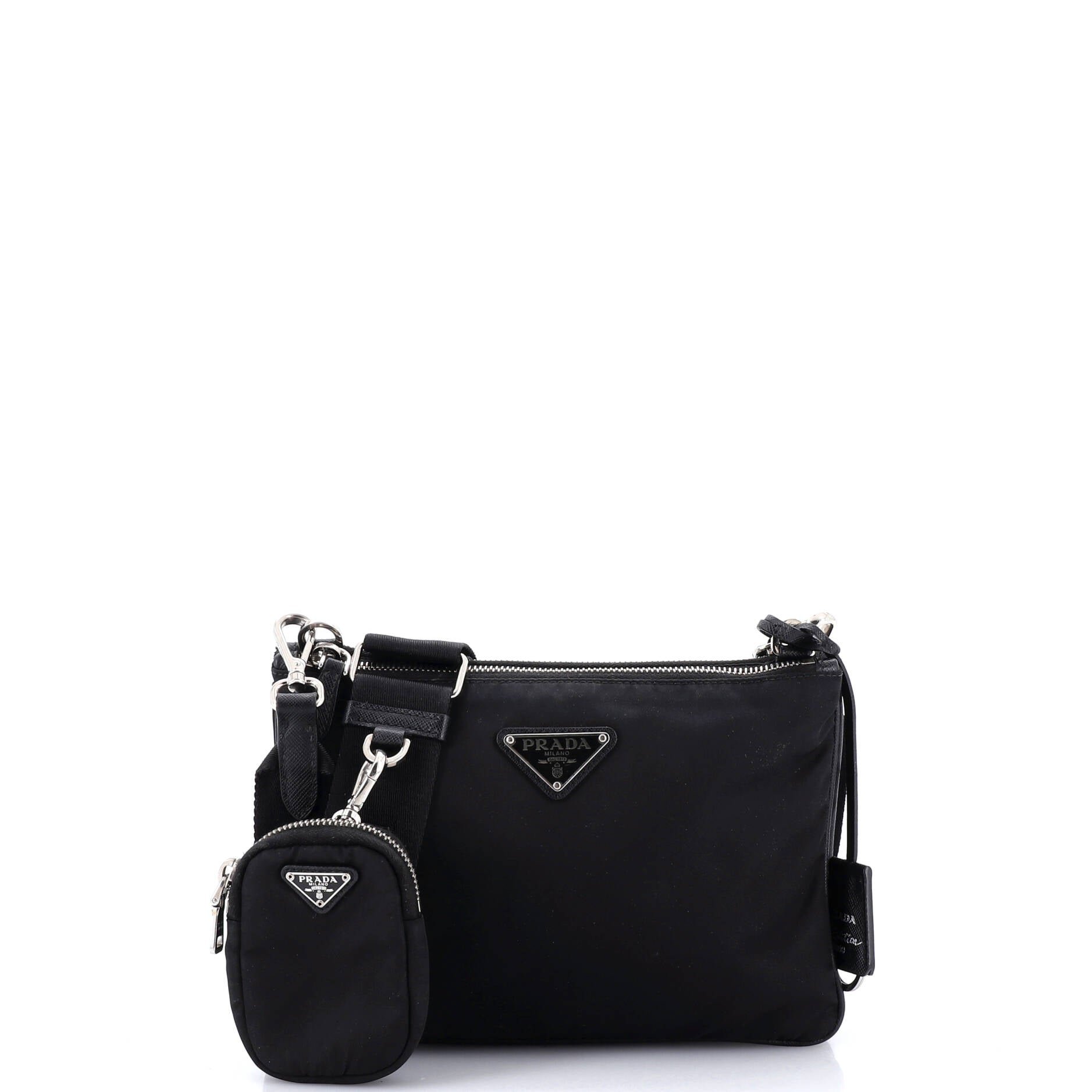 Re-Edition 2000 Double Zip Shoulder Bag Tessuto Small