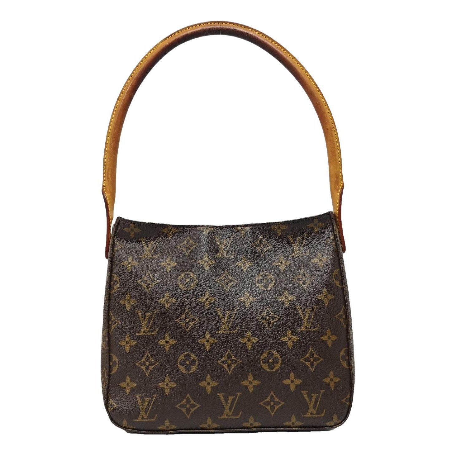 Looping leather handbag