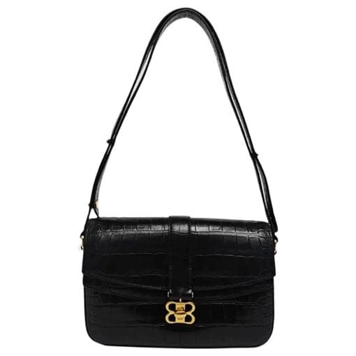 Sharp leather crossbody bag
