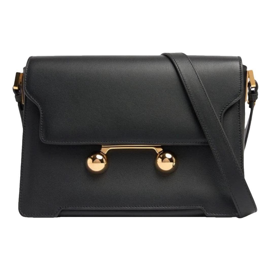 Trunk leather handbag