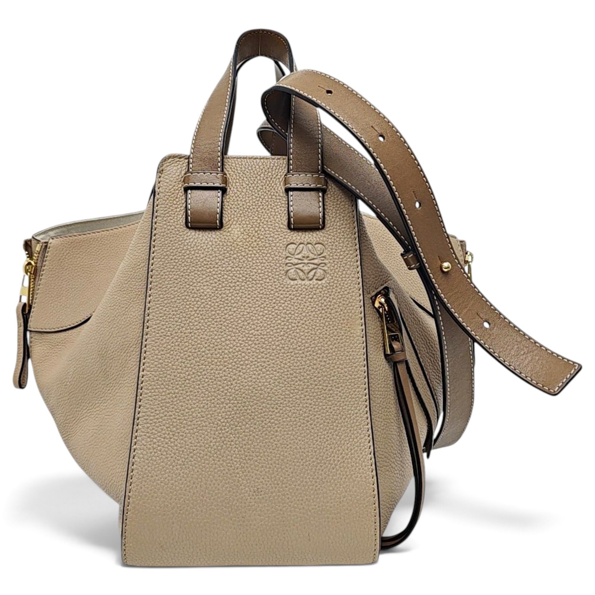 Hammock leather handbag