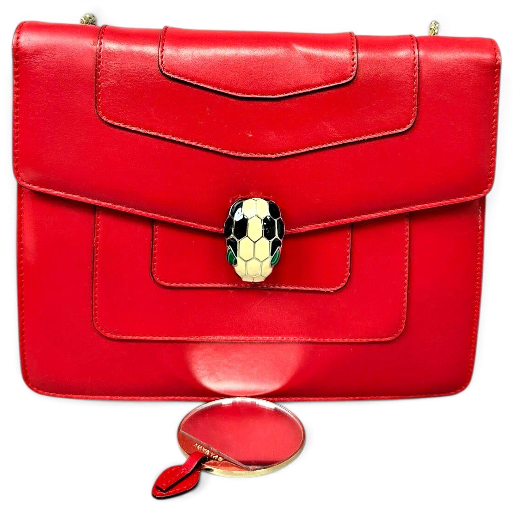Serpenti leather handbag