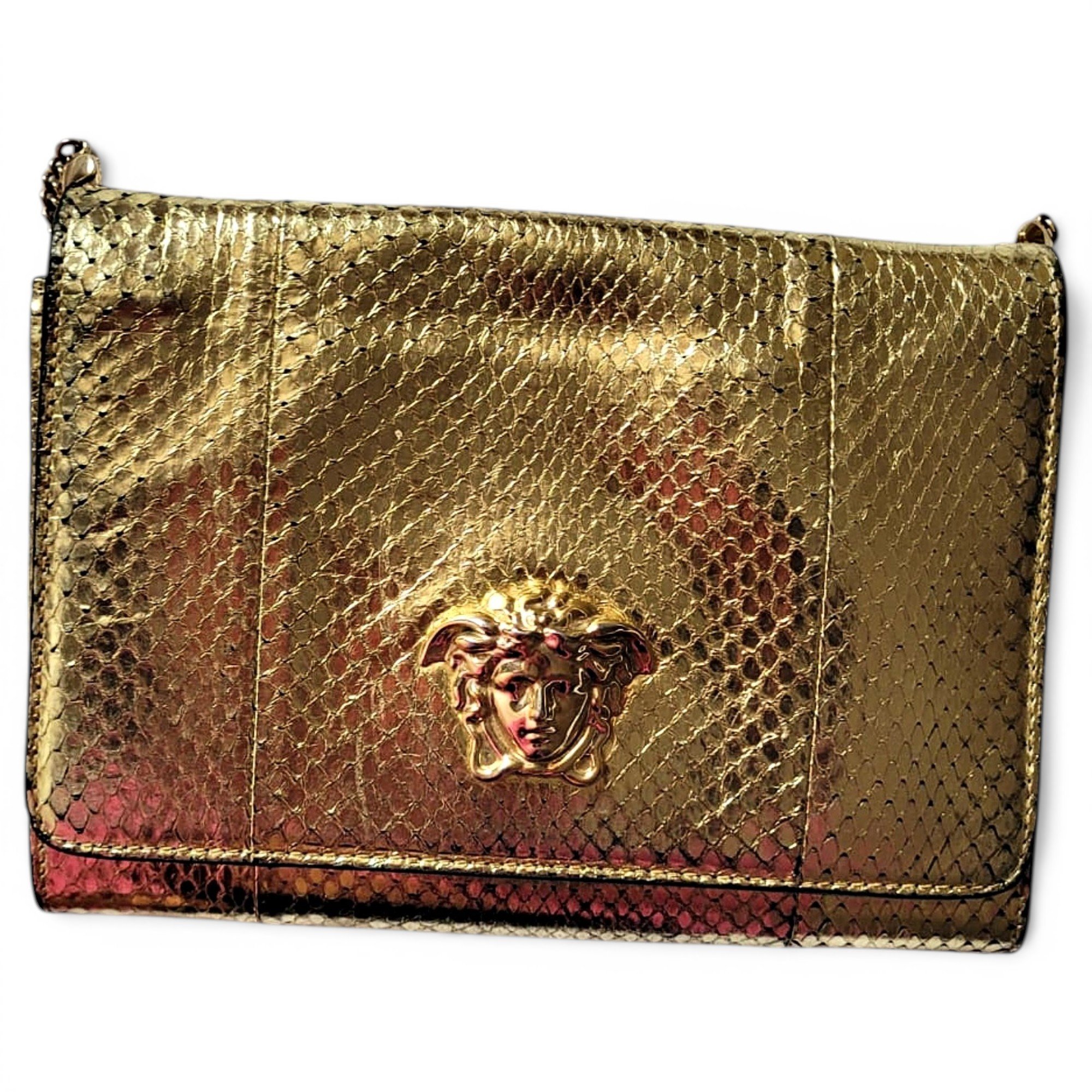 Leather clutch bag