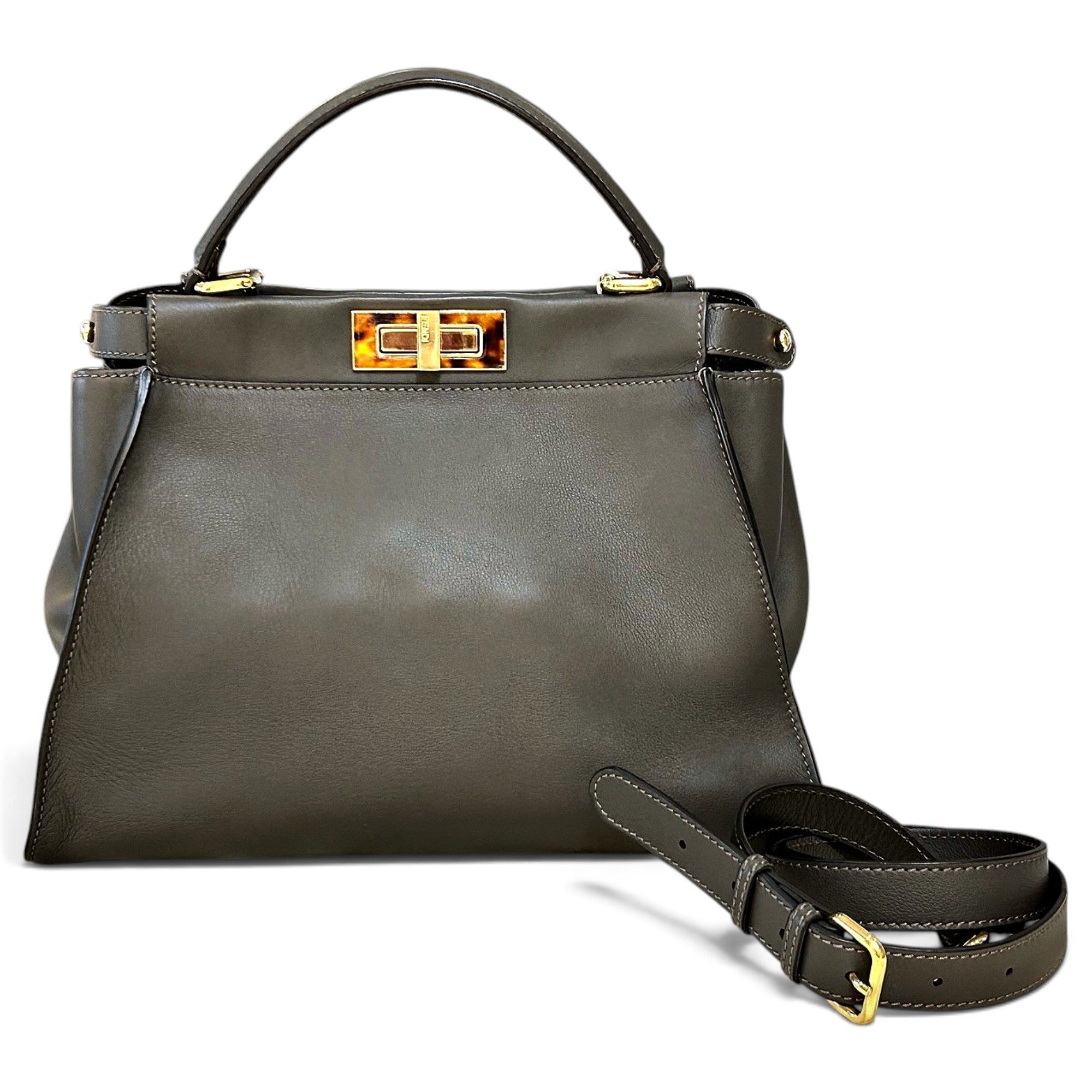 Peekaboo leather handbag