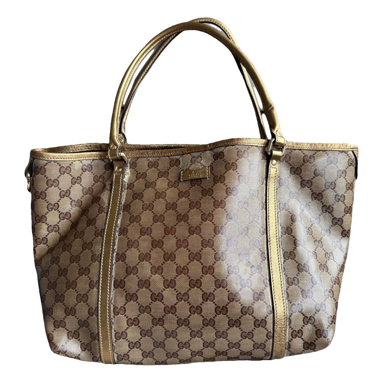 Patent leather tote