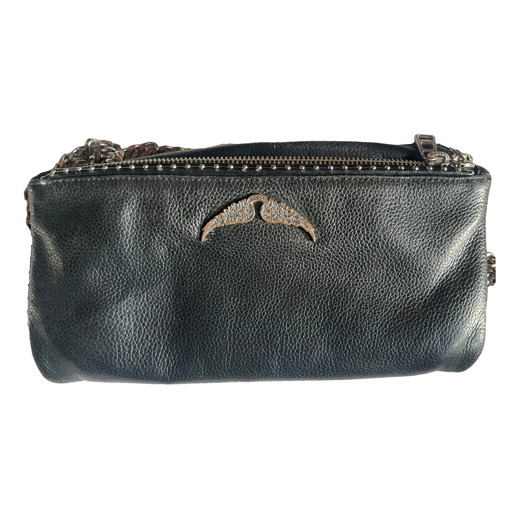 Rock leather clutch bag