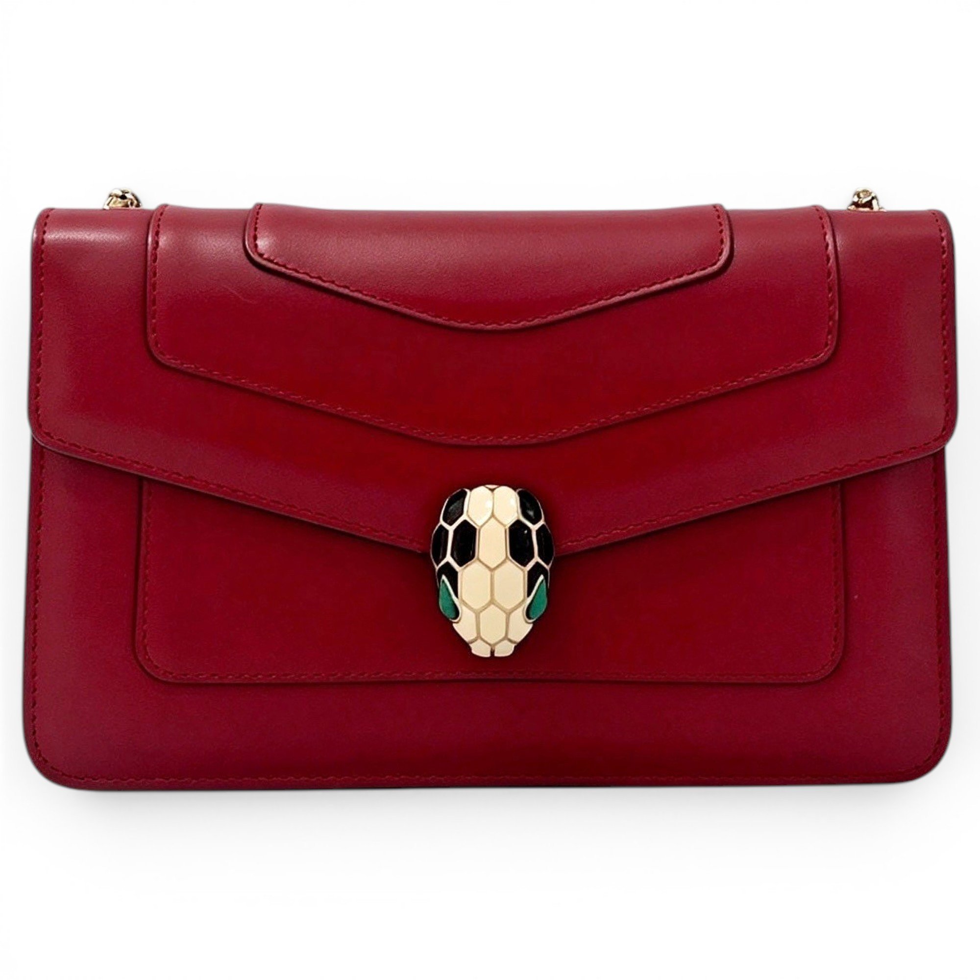 Serpenti leather handbag