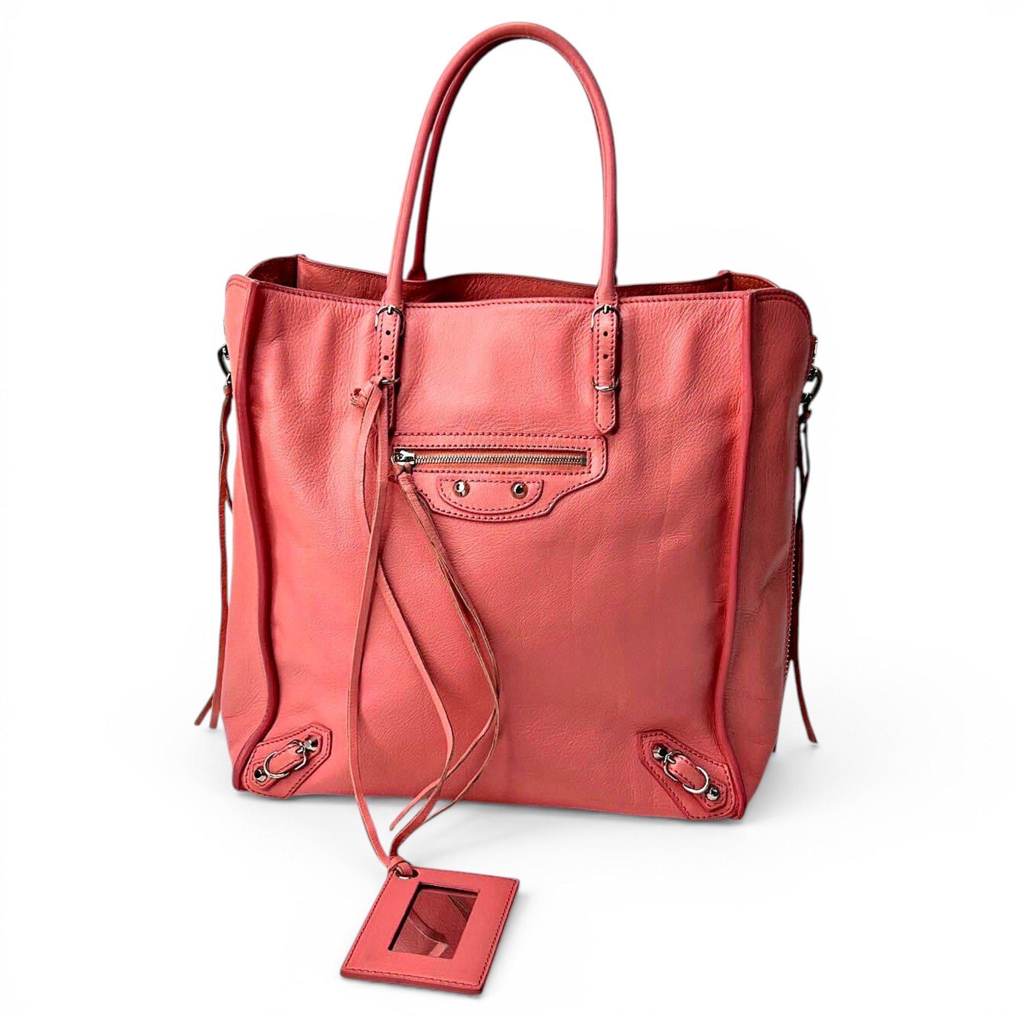 Papier leather handbag
