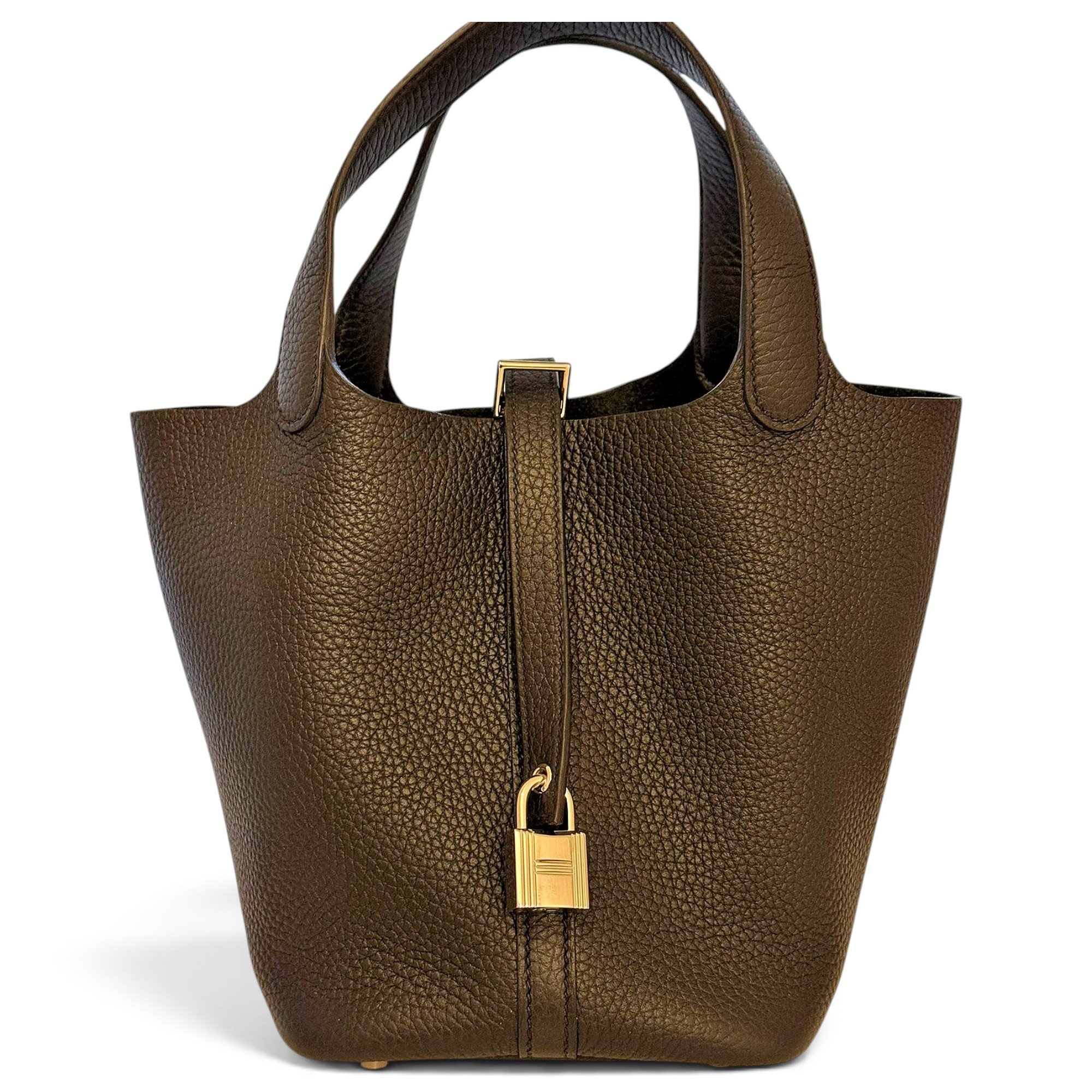 Picotin leather tote