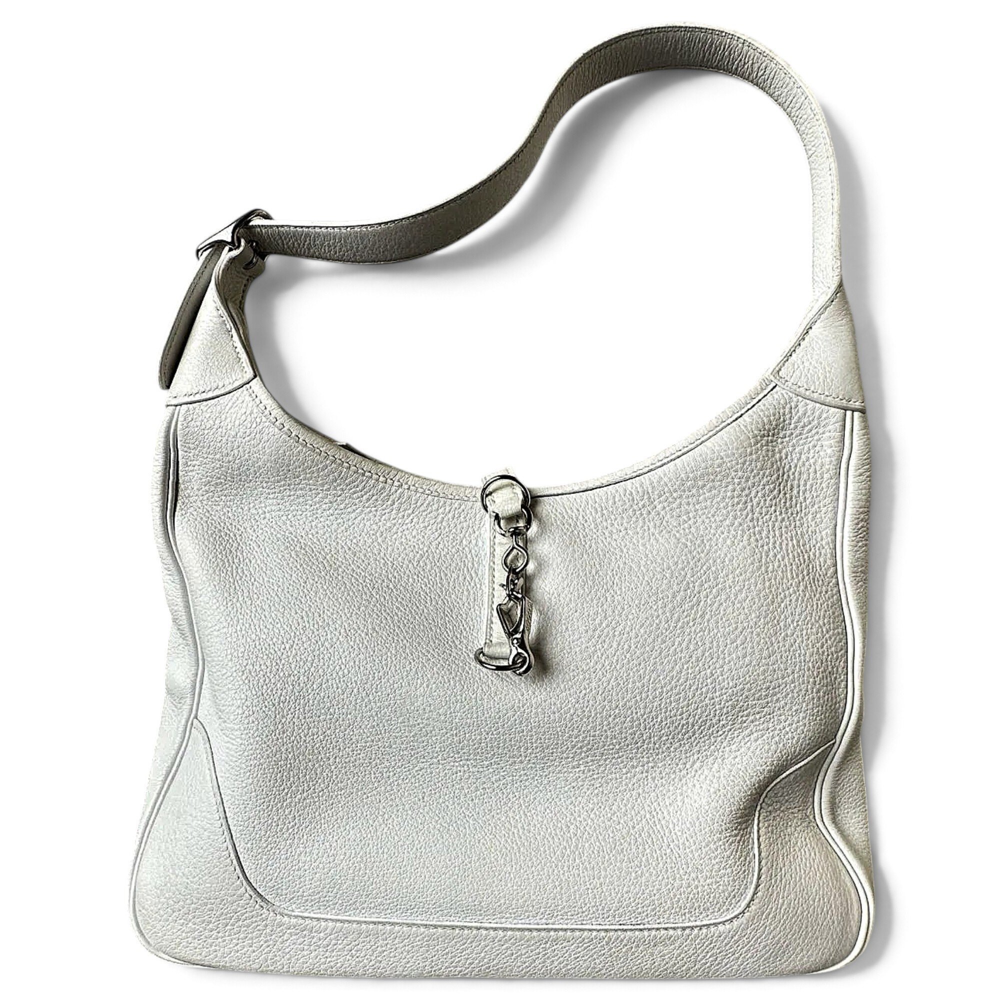Trim leather handbag