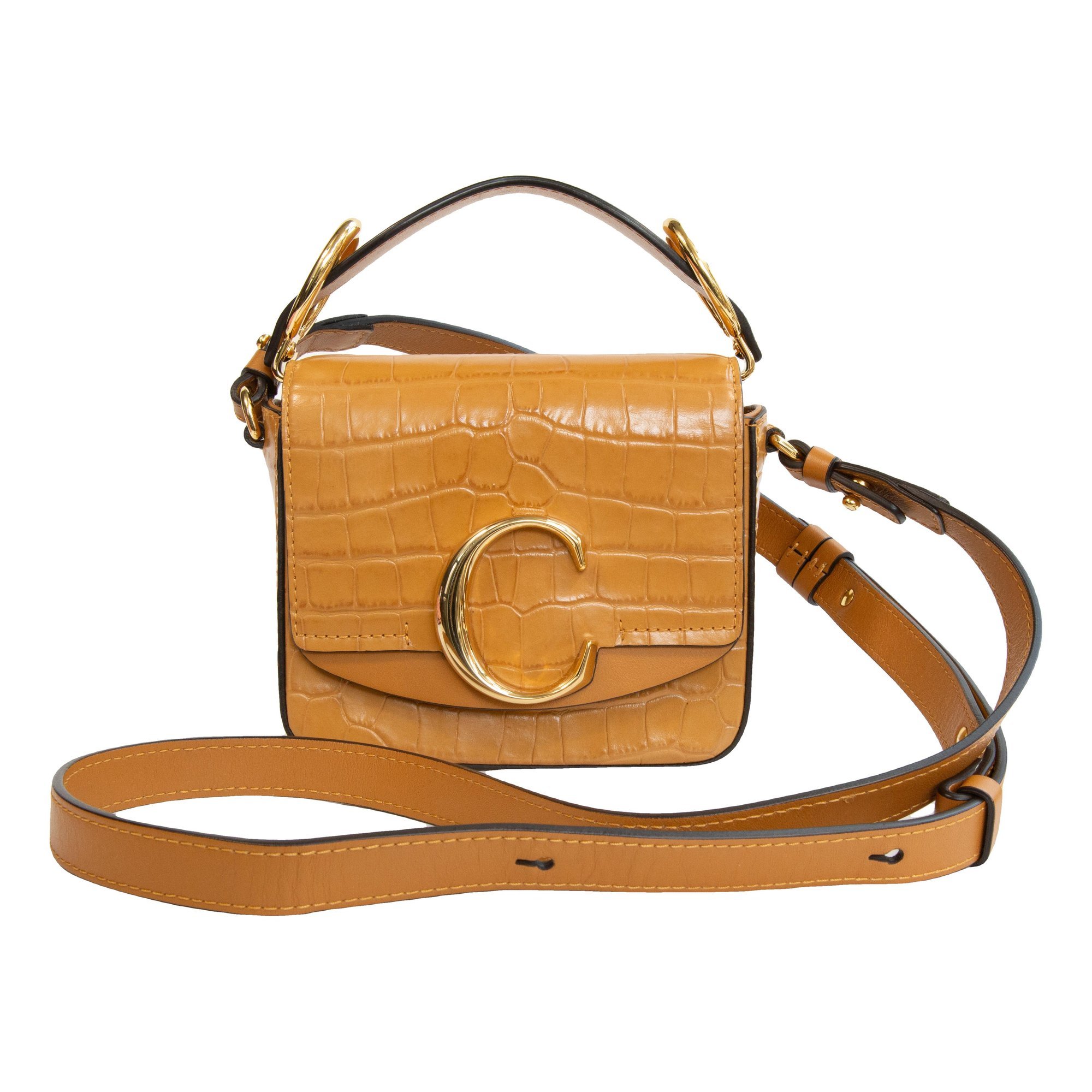 C leather crossbody bag