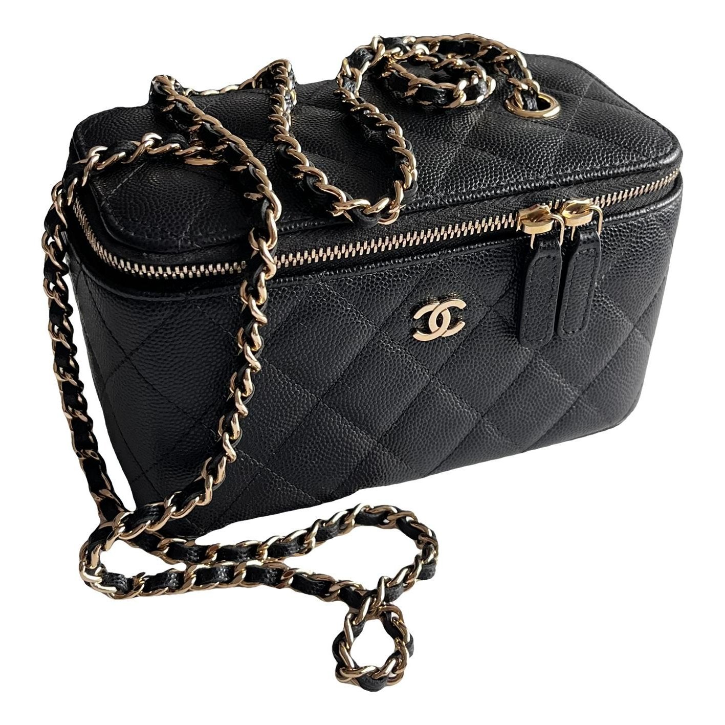 Vanity leather handbag