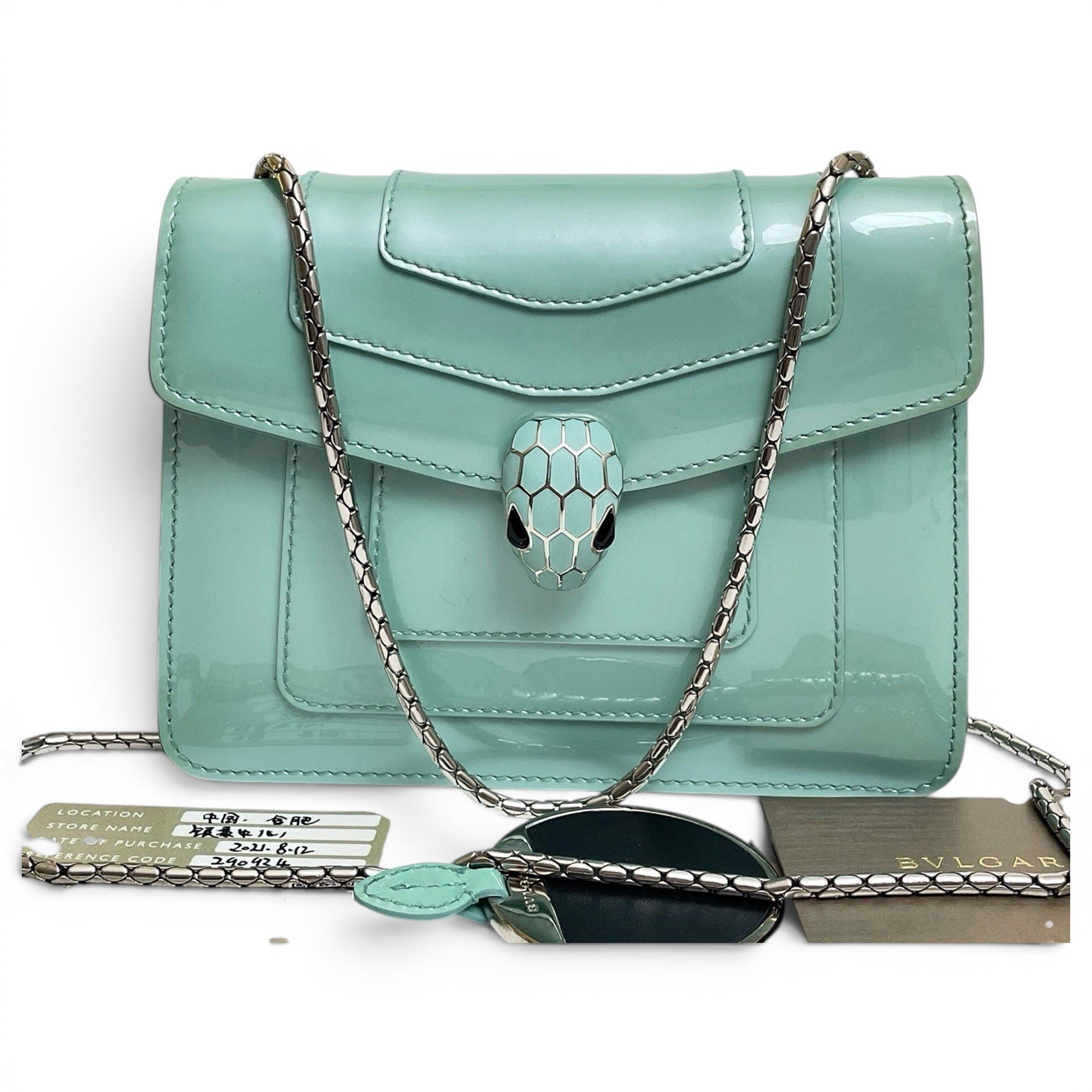 Serpenti leather handbag
