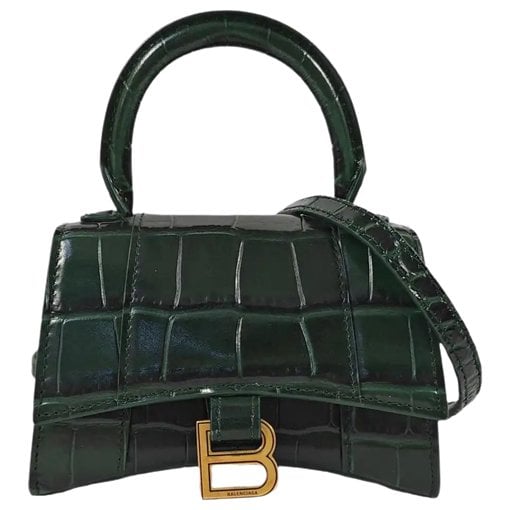 Hourglass leather mini bag