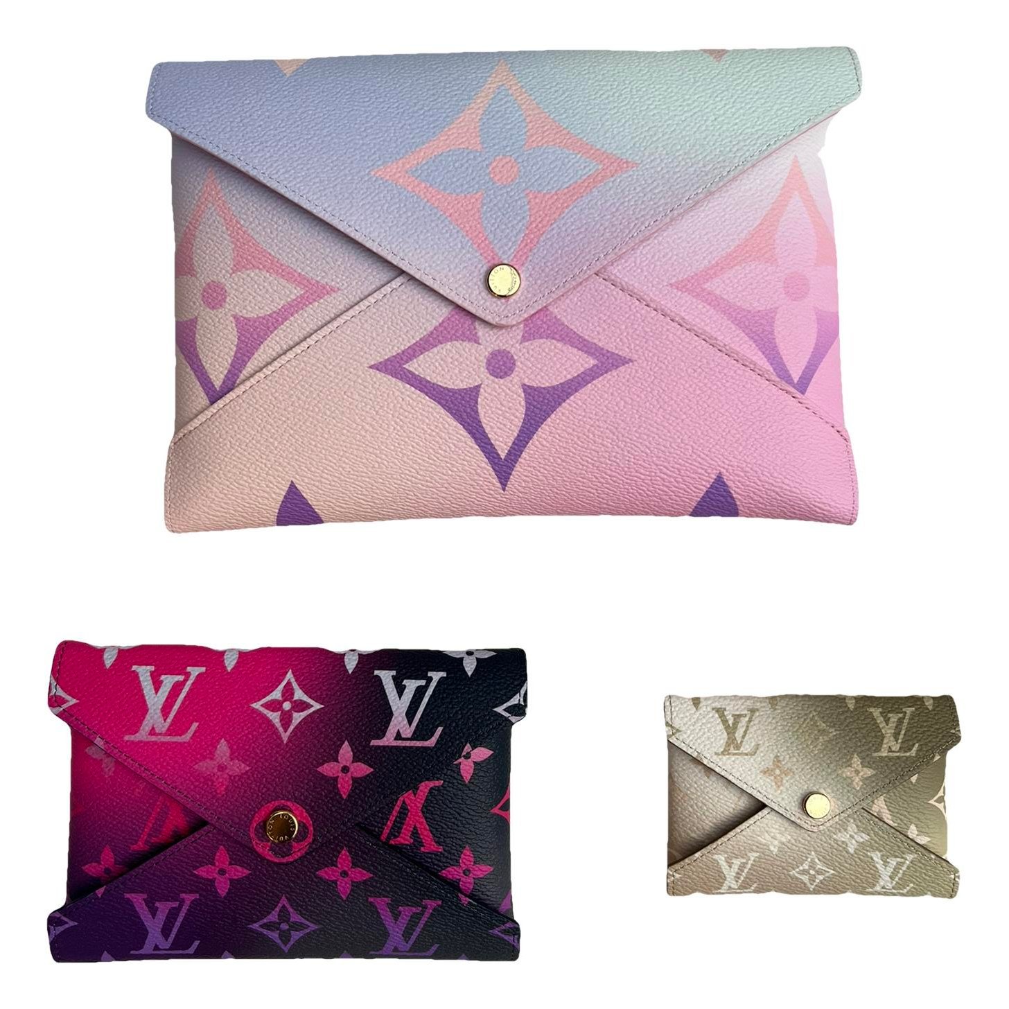 Kirigami leather clutch bag