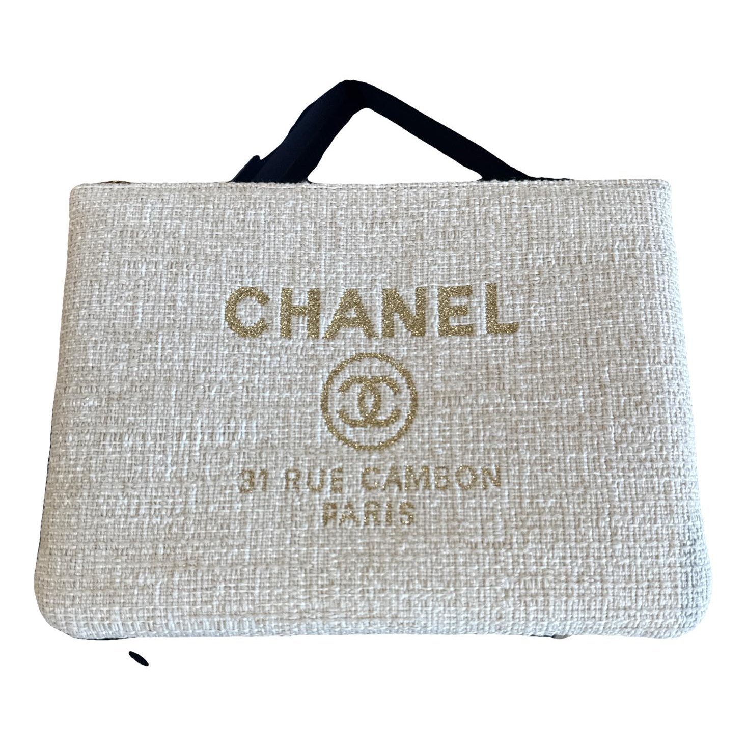 Deauville tweed clutch bag