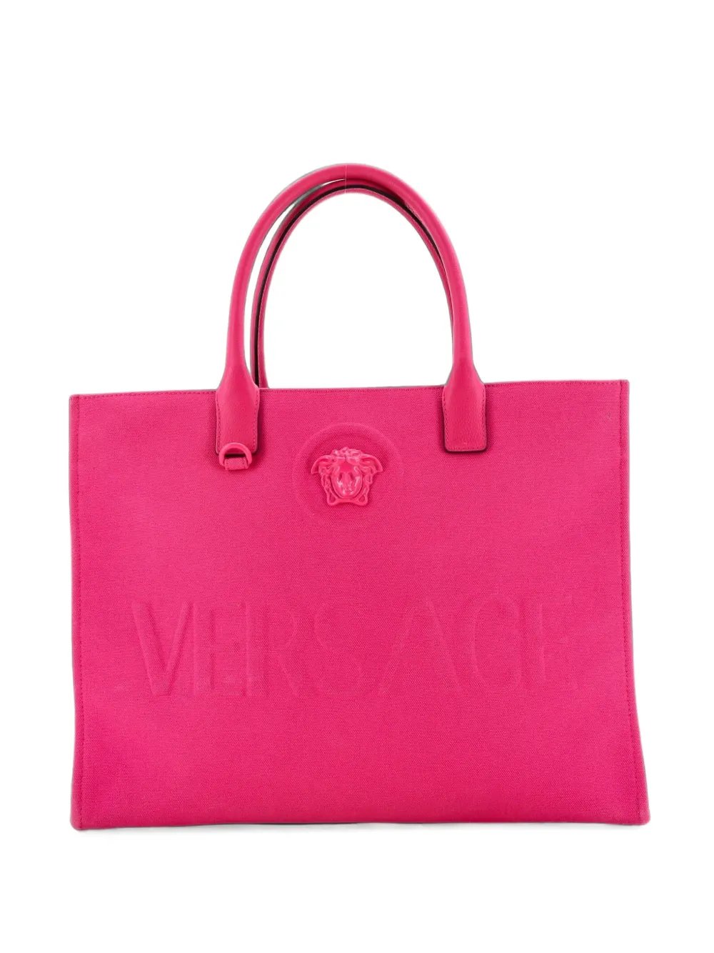 La Medusa Embossed Canvas Large tote bag