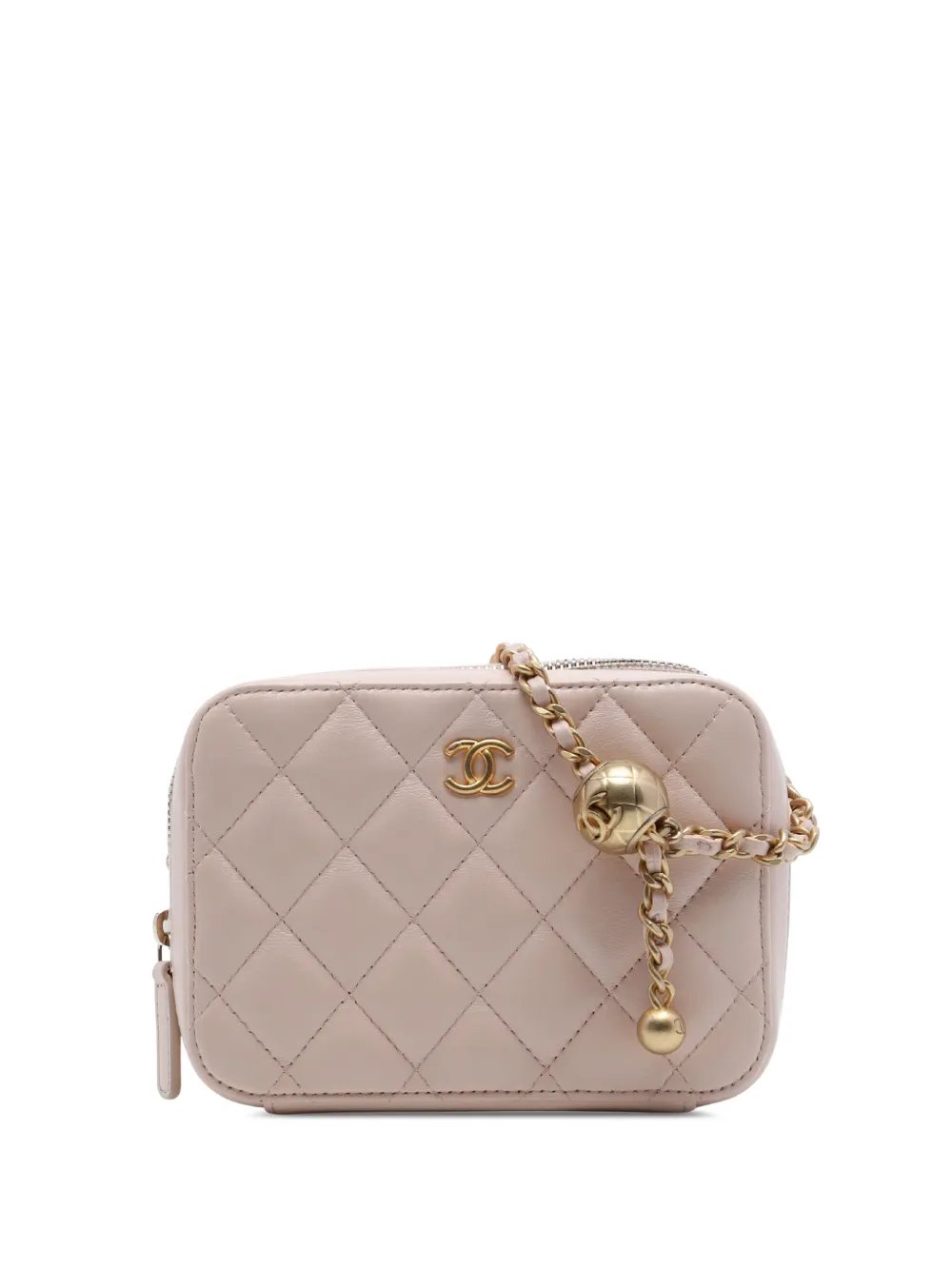 2021 CC Quilted Lambskin Pearl Crush Camera Bag crossbody bag