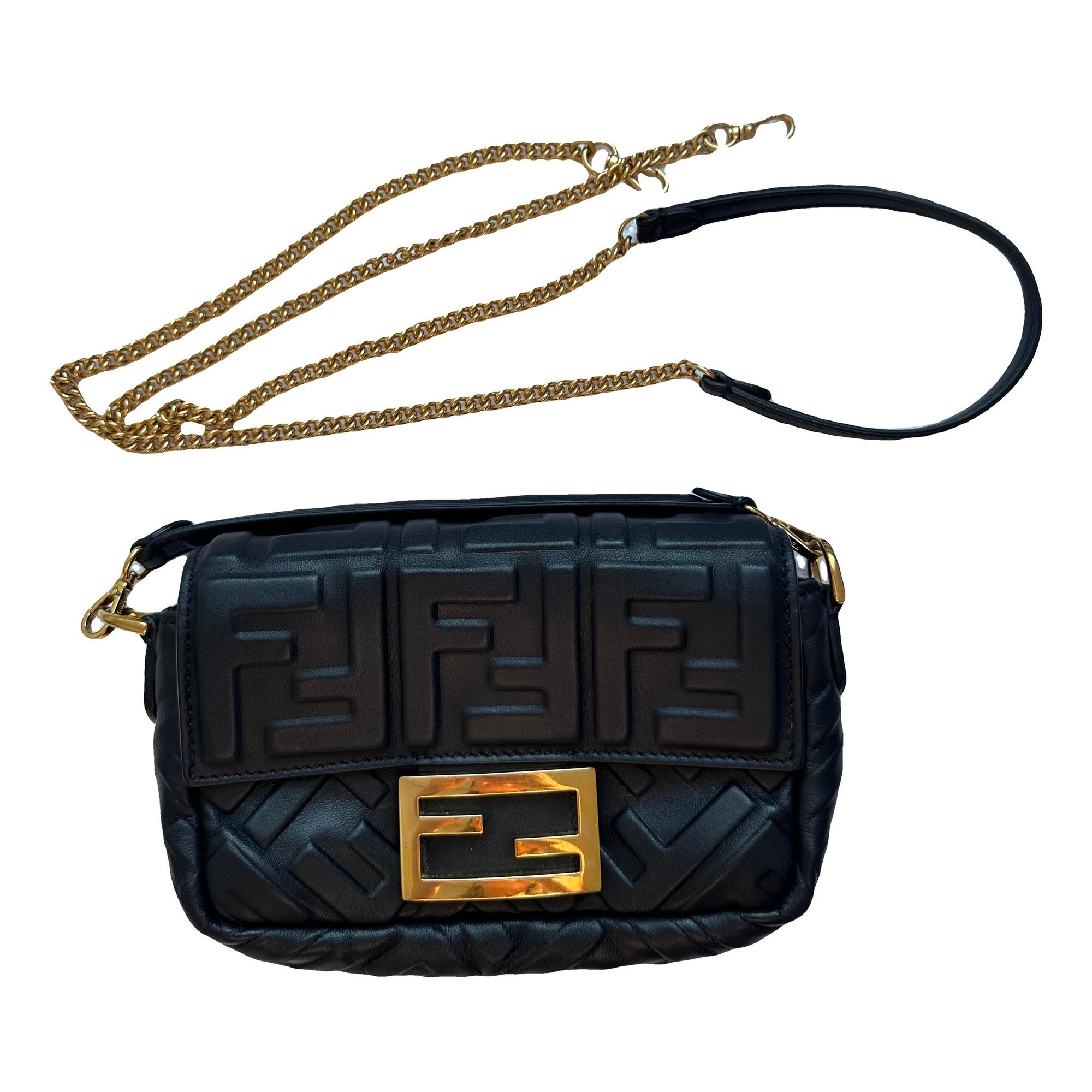 Baguette leather handbag