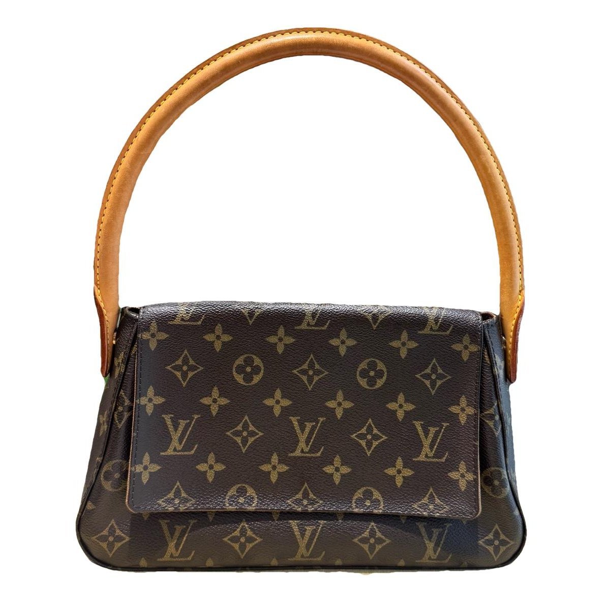 Looping leather handbag