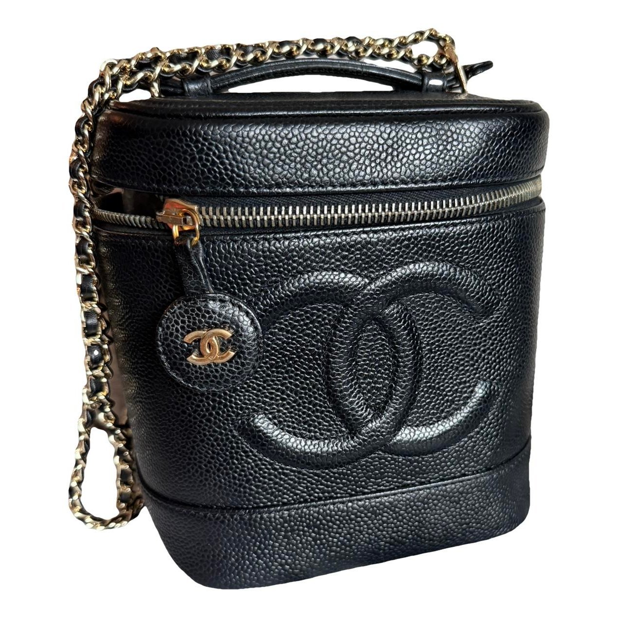 Vanity leather handbag