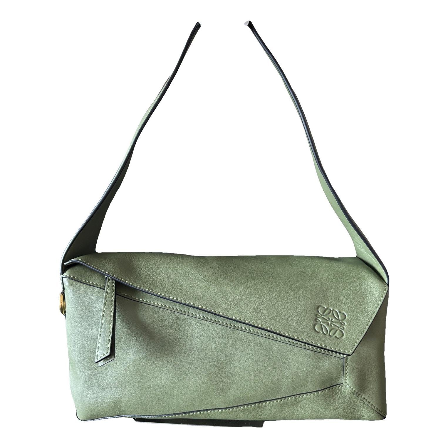 Puzzle leather handbag