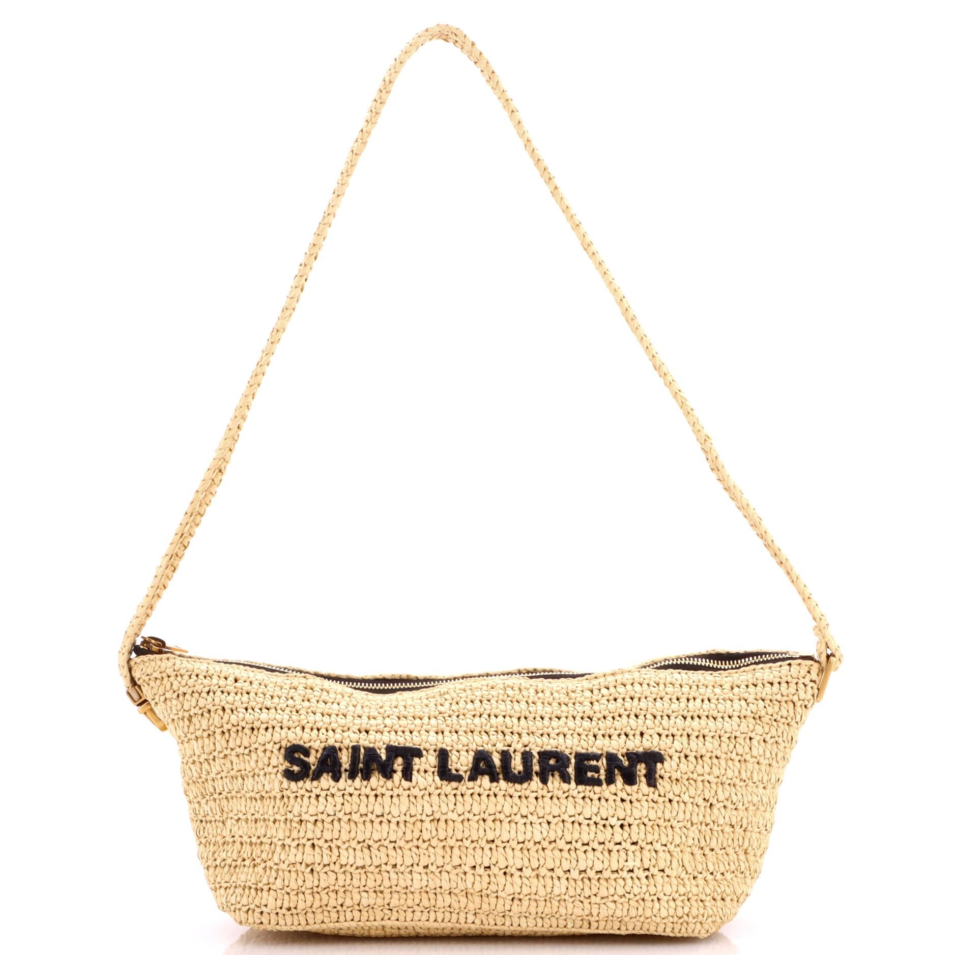 Tuc Logo Crossbody Bag Woven Raffia