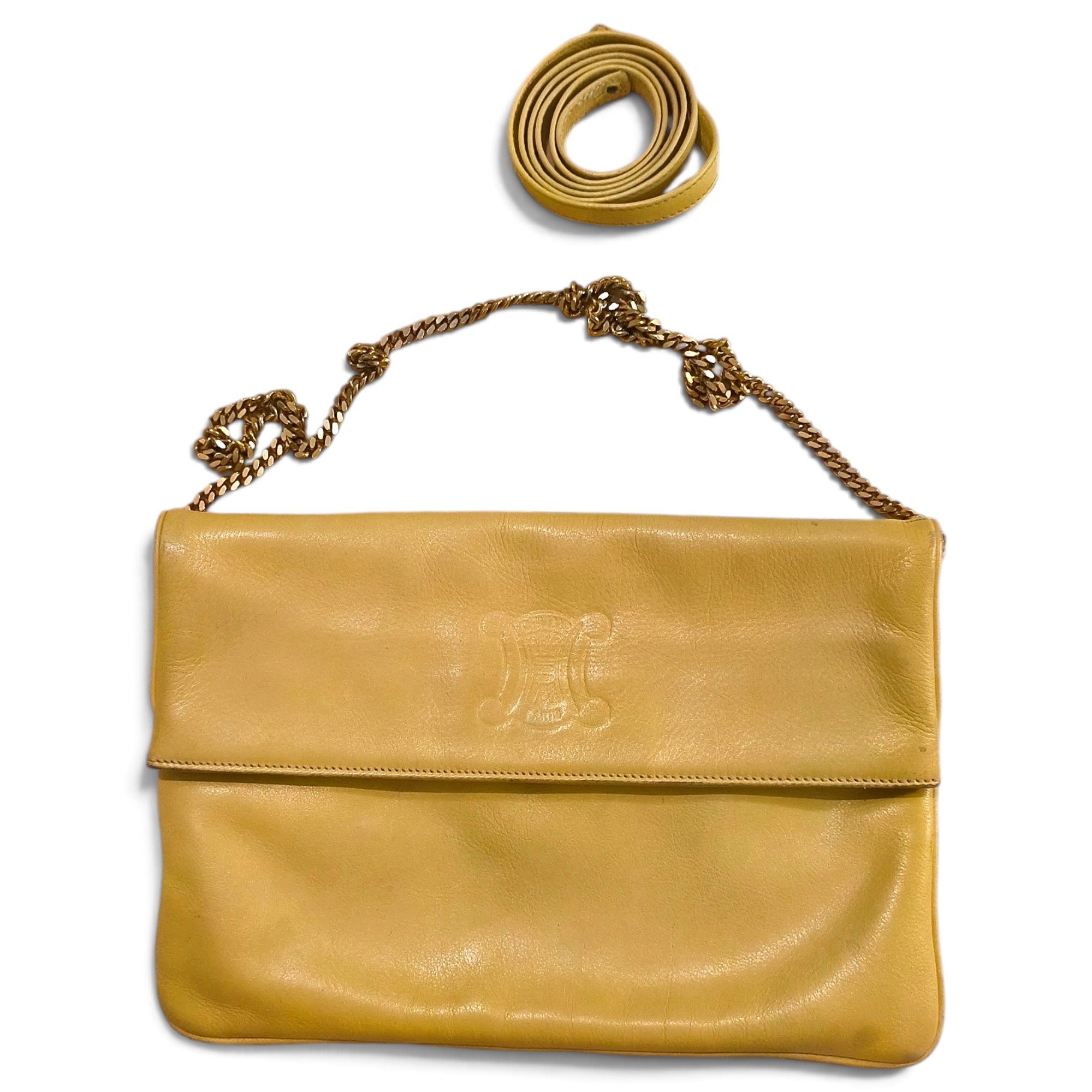 Leather clutch bag