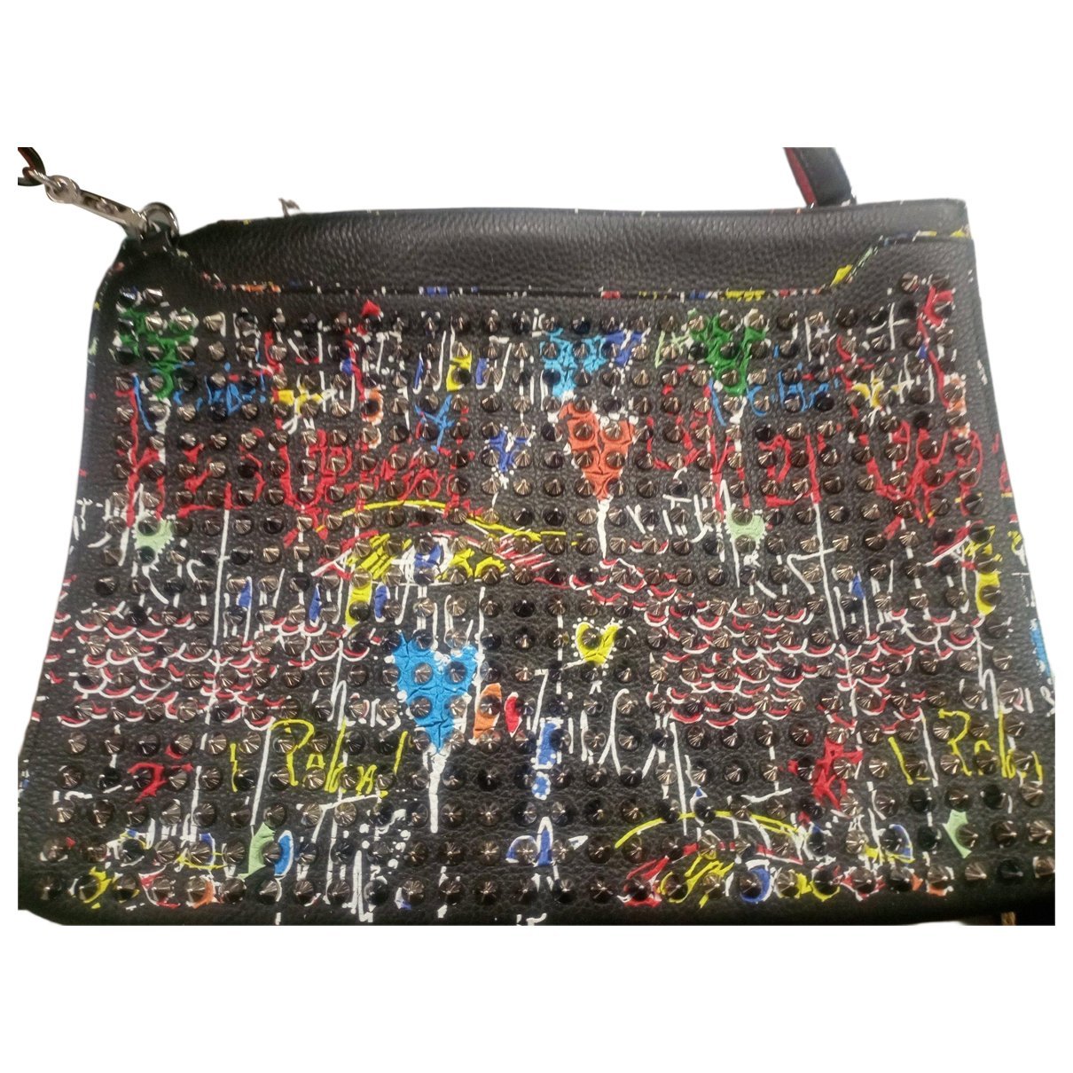 Christian Louboutin Loubiposh leather clutch bag