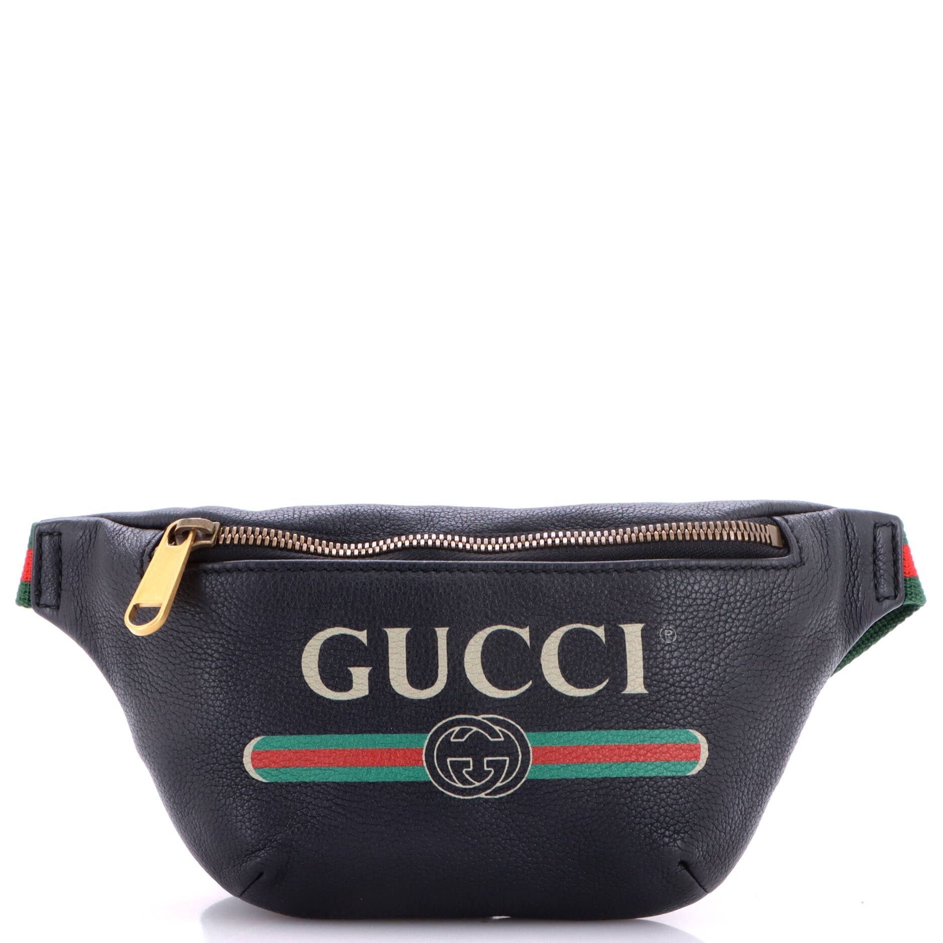 Logo Belt Bag Printed Leather Small