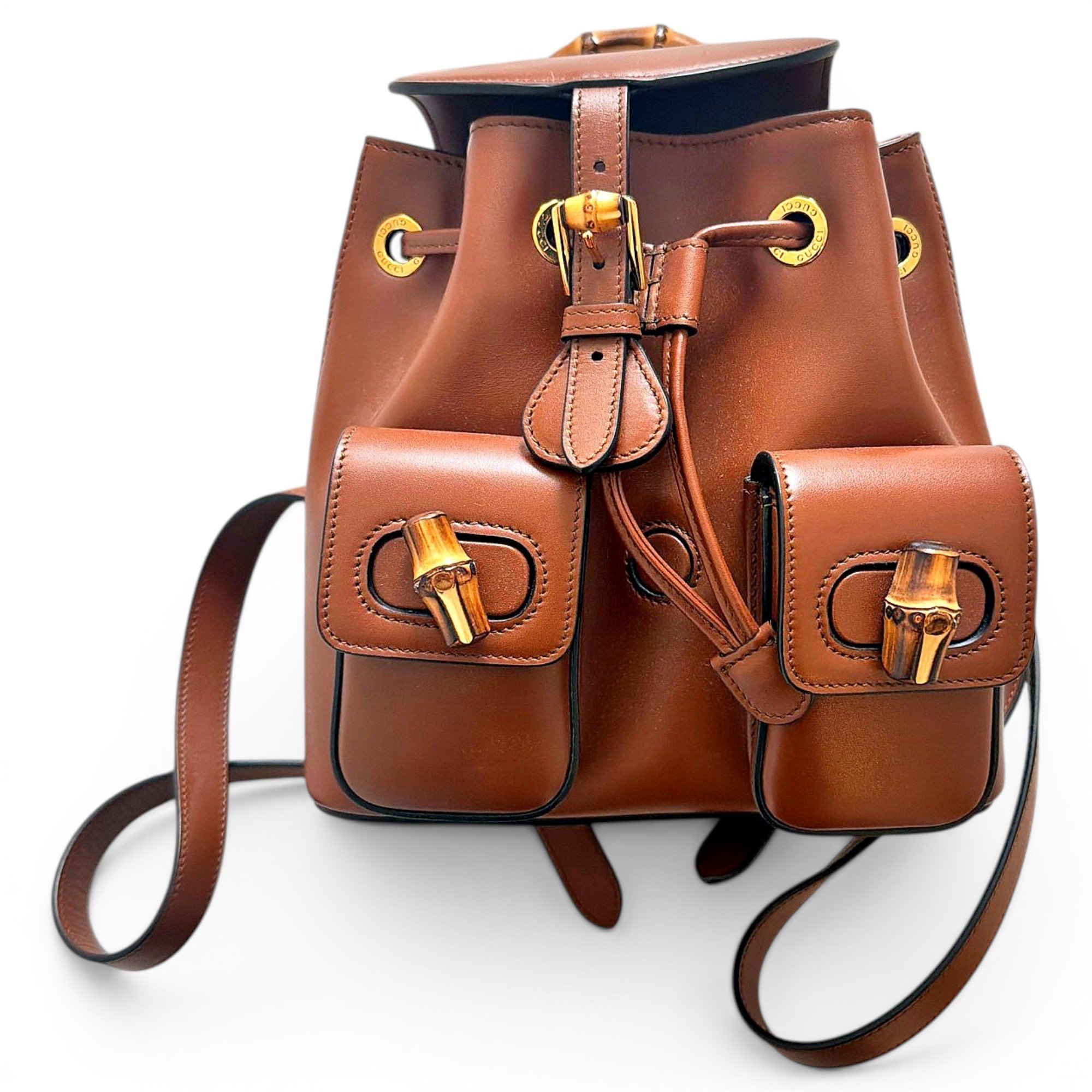 Leather backpack