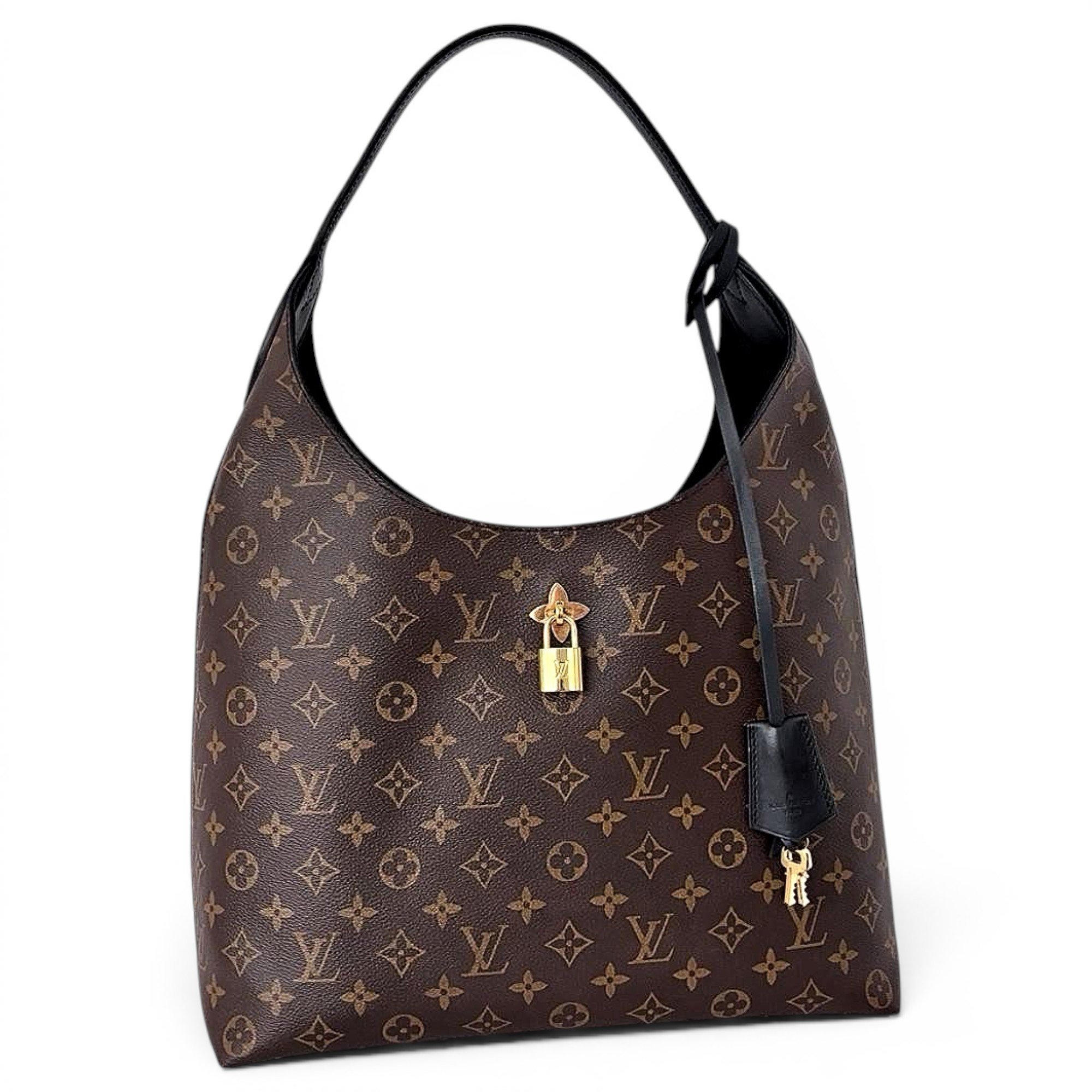 Flower Hobo leather handbag
