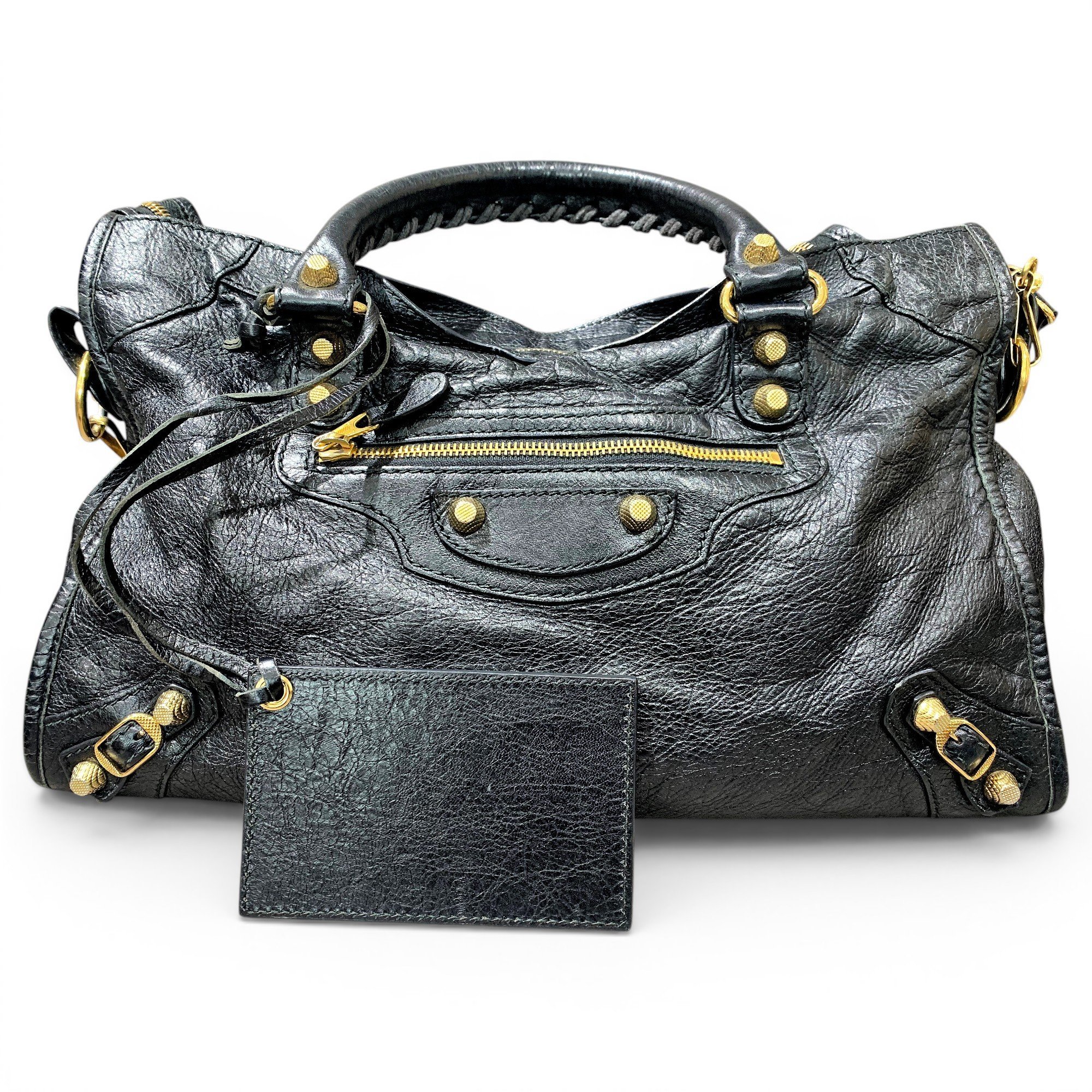 City leather handbag