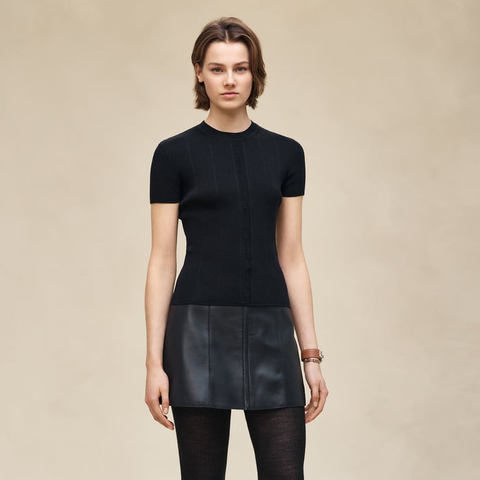 Bleu Noir Short-sleeve Sweater
