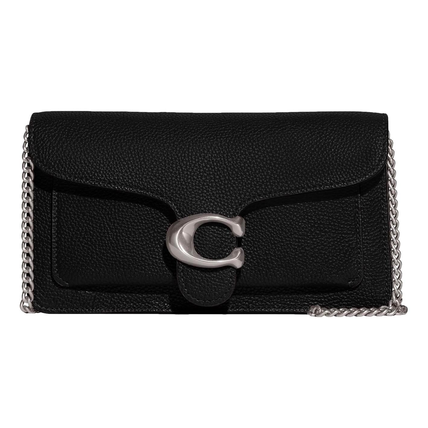 Leather clutch bag