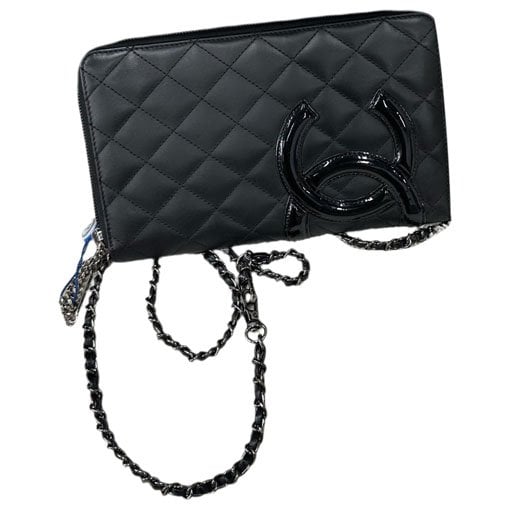 Leather clutch bag