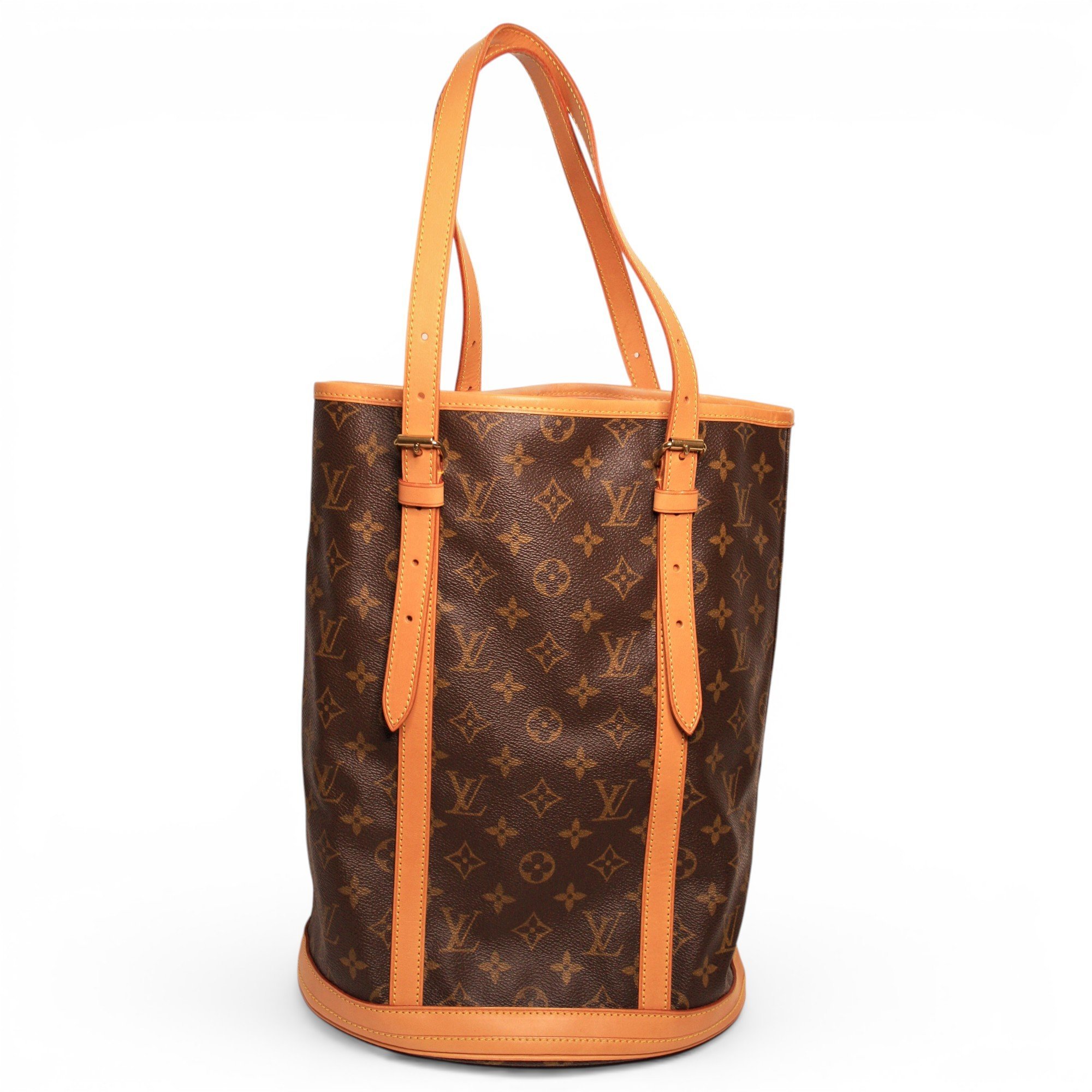 Bucket leather handbag