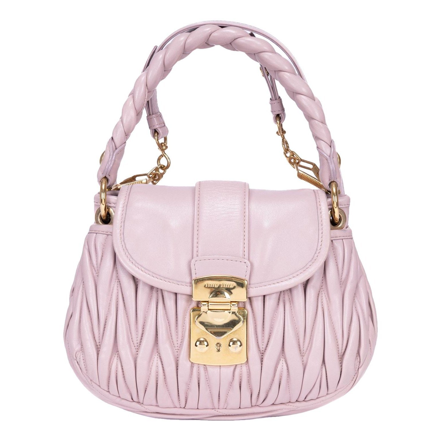 Matelassé leather handbag