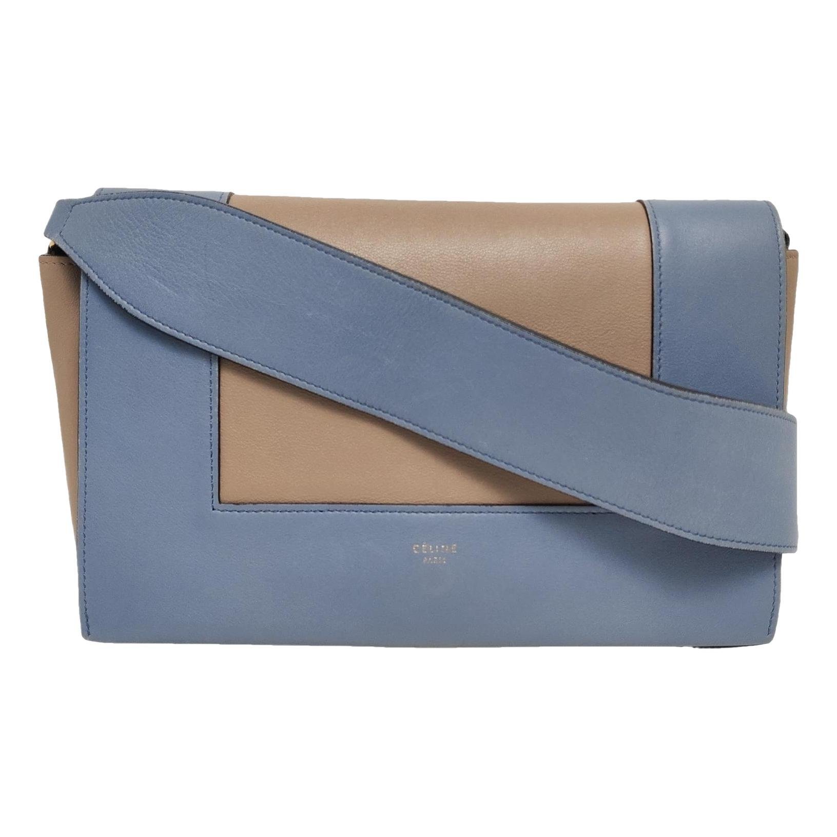 Frame leather handbag