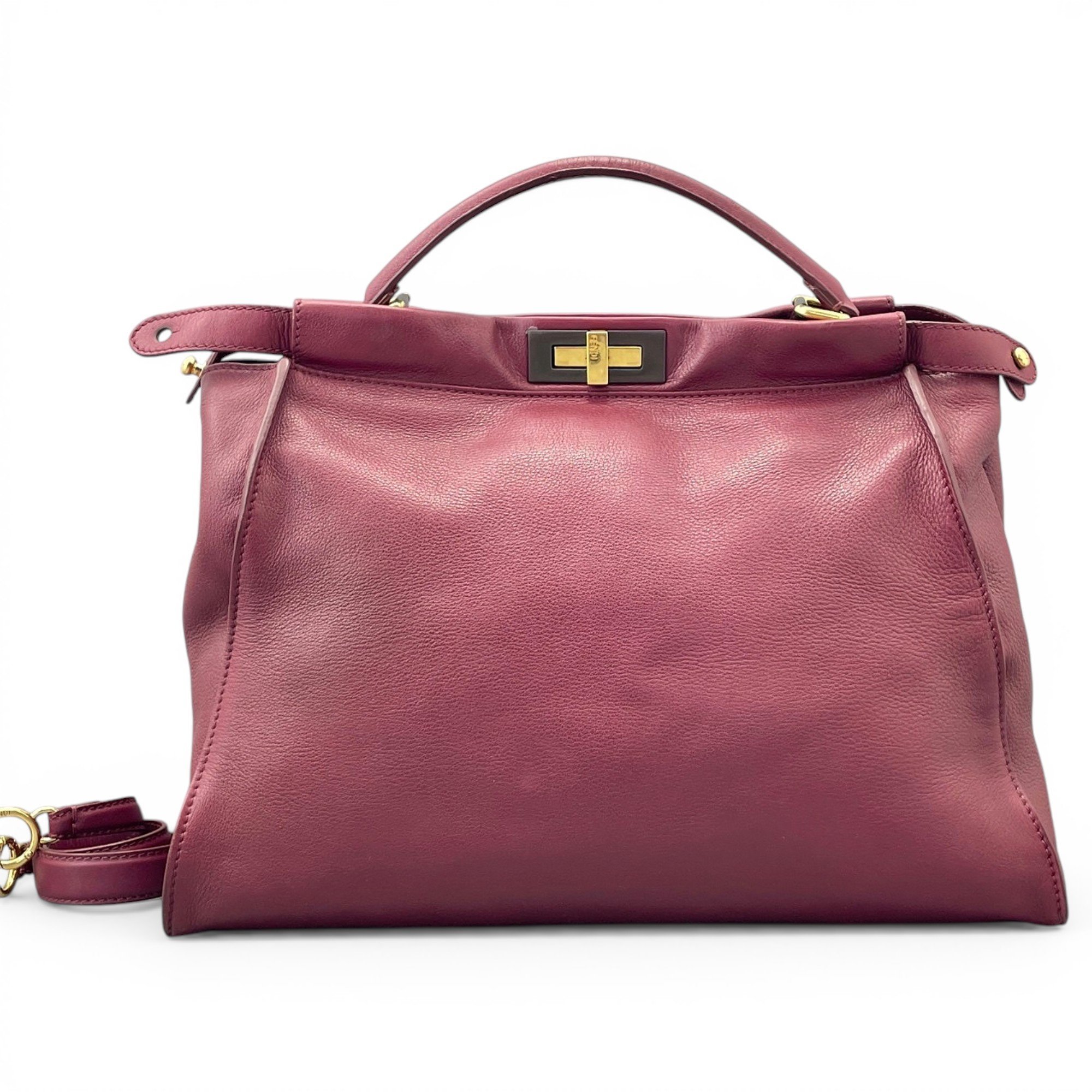Peekaboo leather handbag